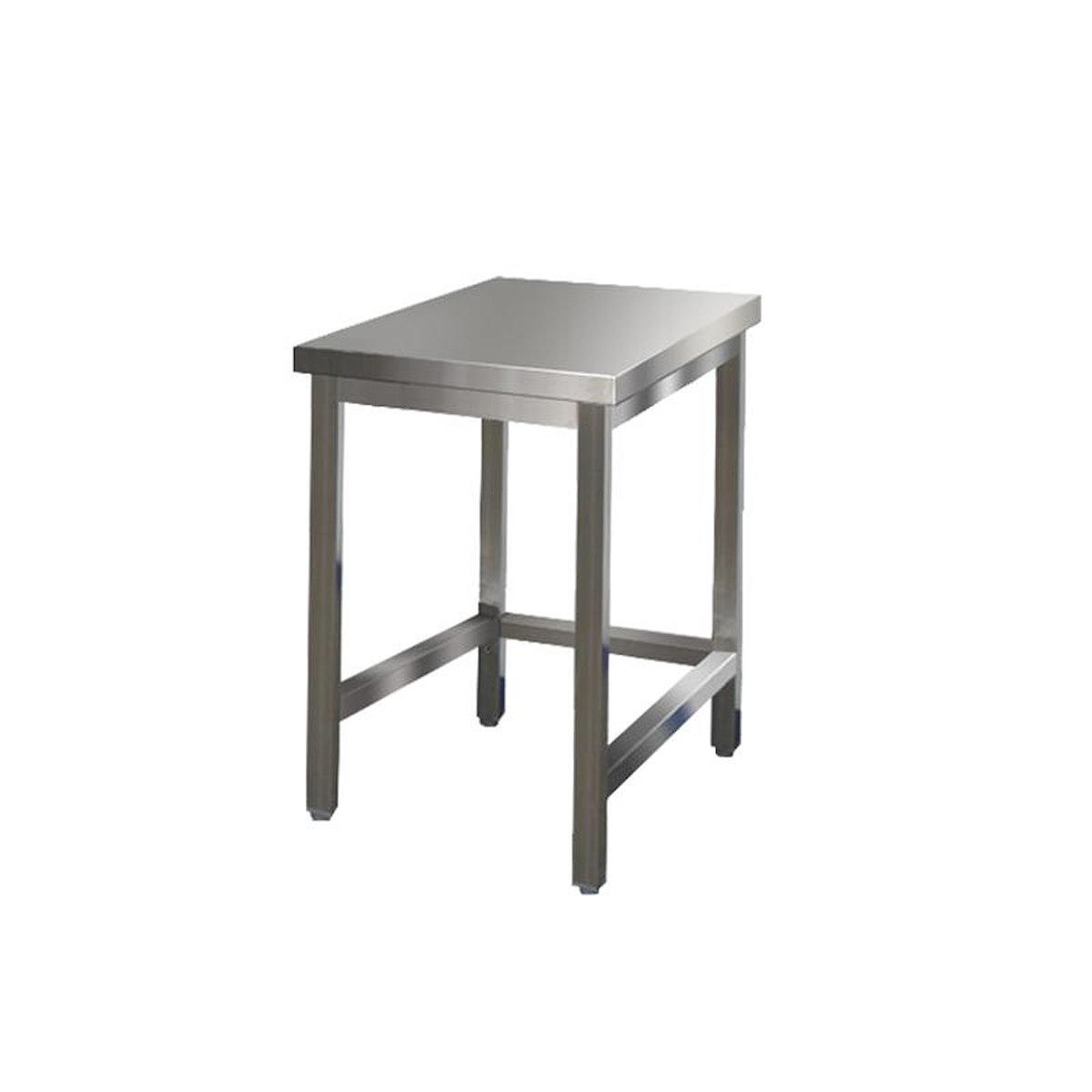 Edelstahl Arbeitstisch 60 x 60 x 85/90 cm holzunterfüttert unterfahrbar ohne/ mit Aufkantung, Gastro Arbeitstisch Edelstahl günstig kaufen