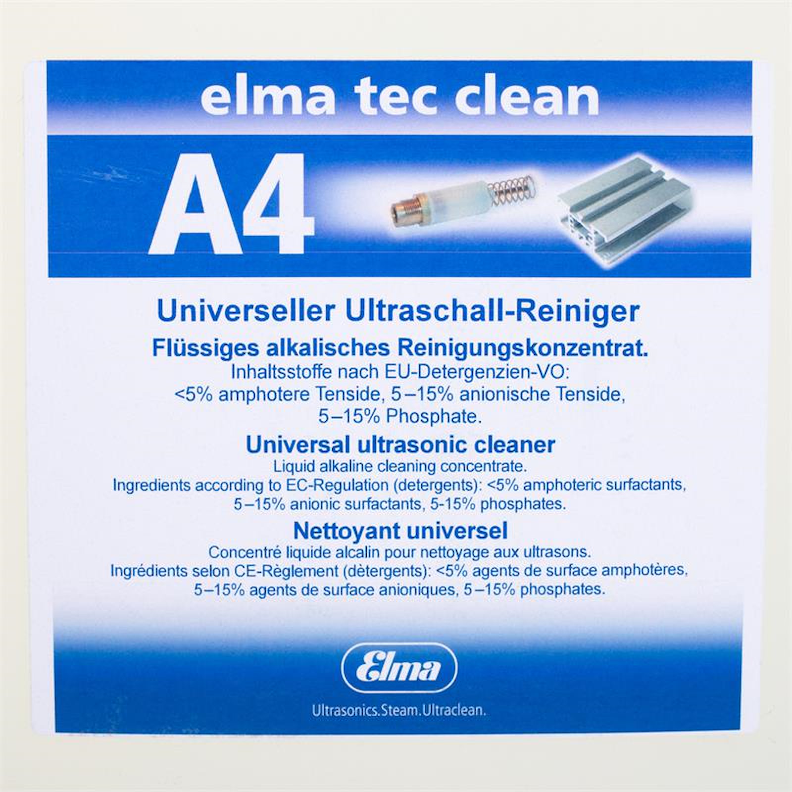 elma tec clean A4 Etikett Vorderseite