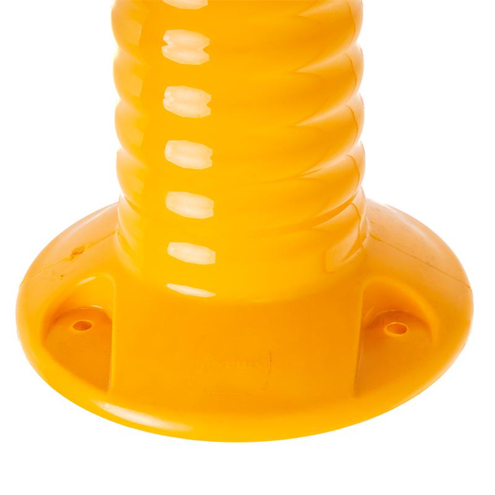 Leitpoller Flexipfosten, gelb mit schwarzen Streifen, 80 mm Durchmesser