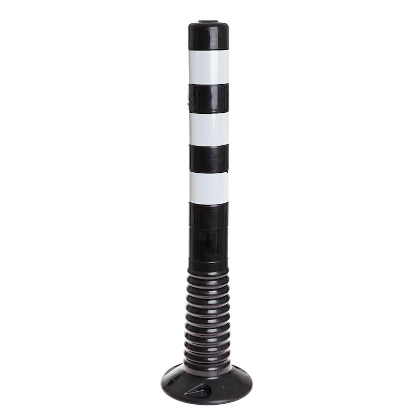 Leitpoller Flexipfosten, schwarz-silber, 80 mm Durchmesser