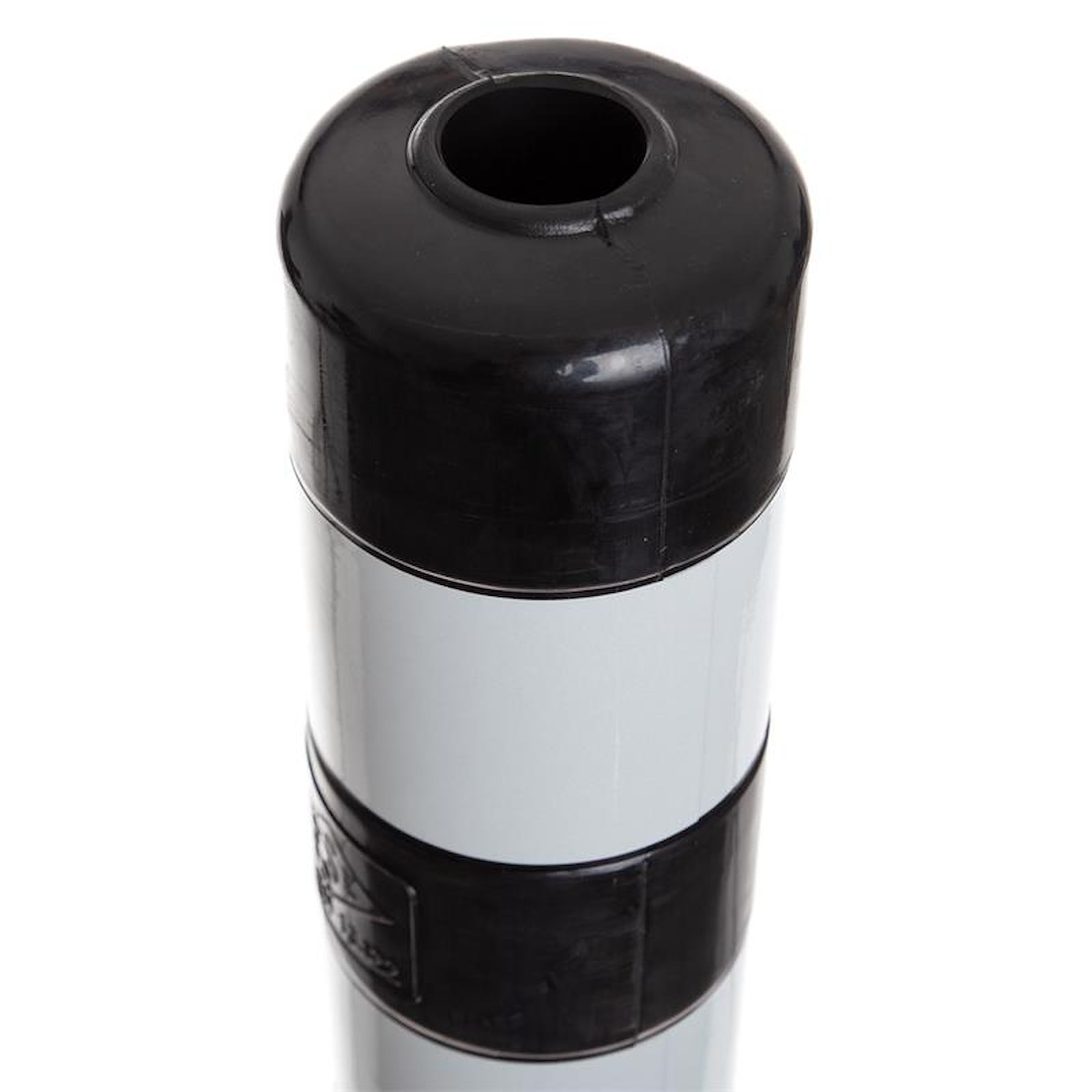Leitpoller Flexipfosten, schwarz-silber, 80 mm Durchmesser