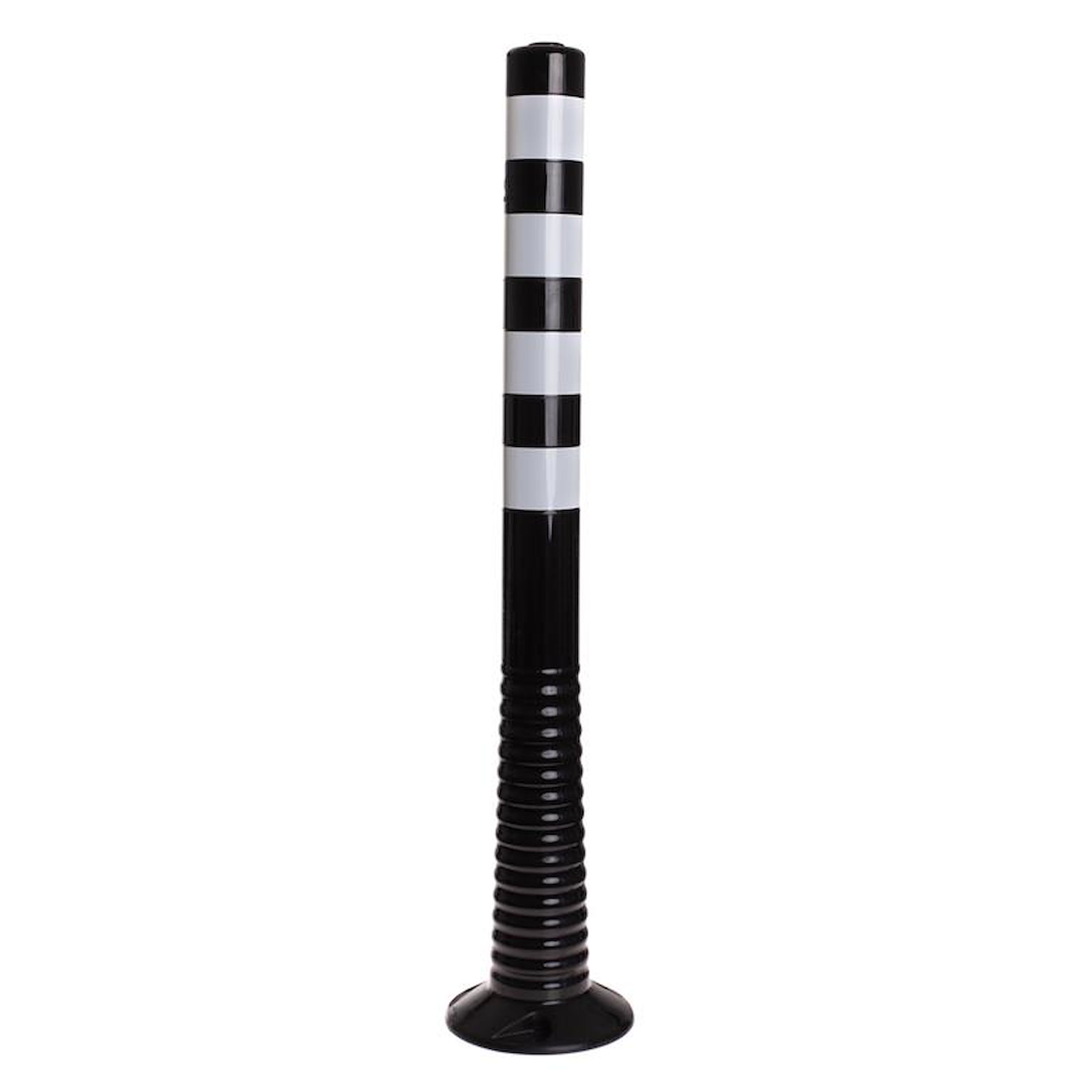 Leitpoller Flexipfosten, schwarz-silber, 80 mm Durchmesser