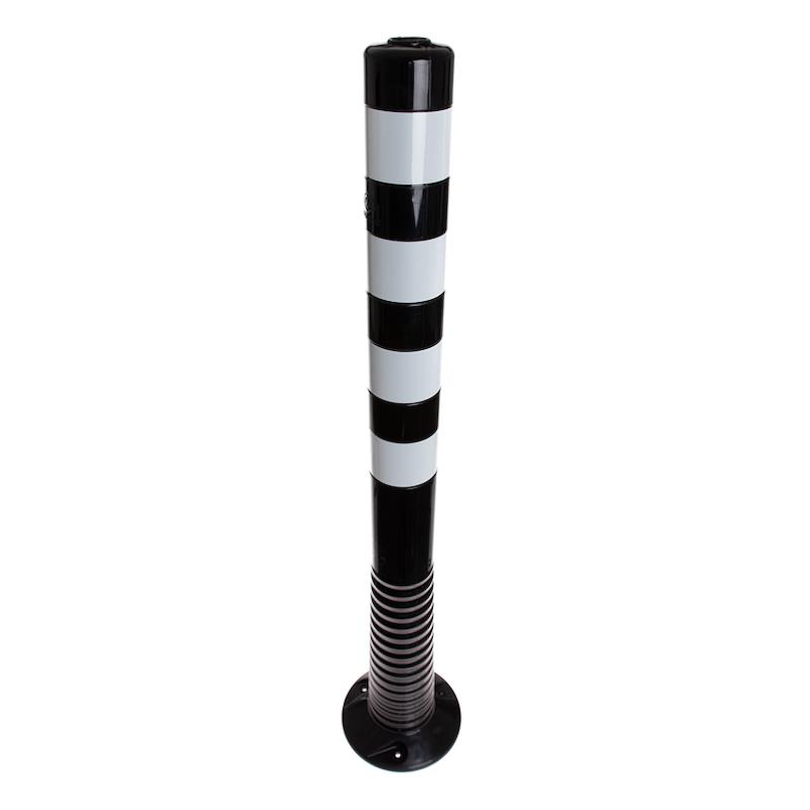 Leitpoller Flexipfosten, schwarz-silber, 80 mm Durchmesser
