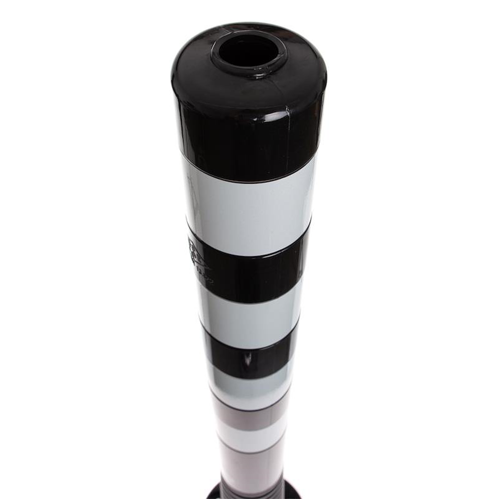 Leitpoller Flexipfosten, schwarz-silber, 80 mm Durchmesser
