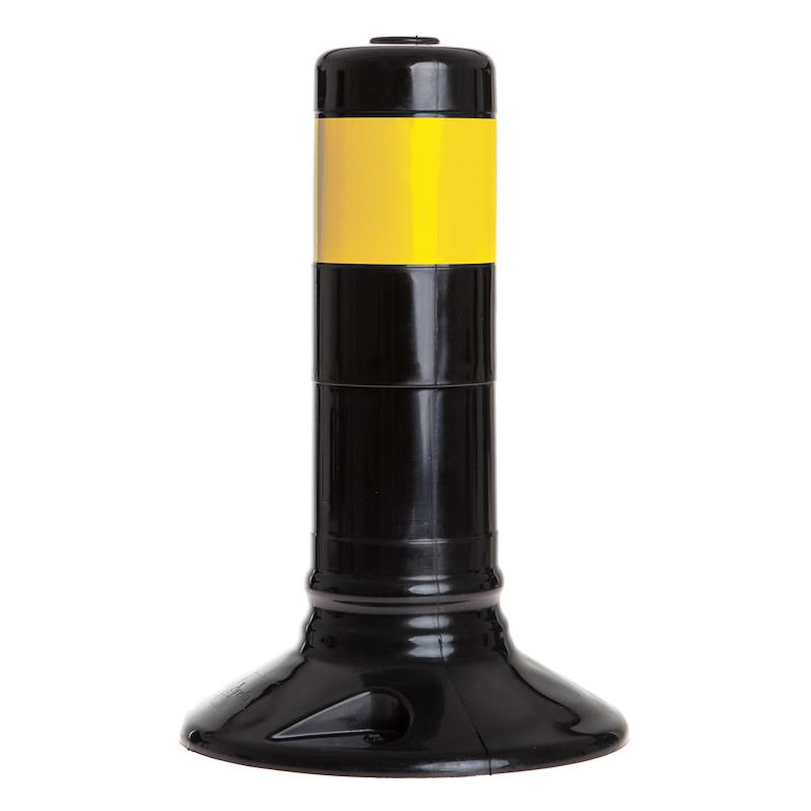 Leitpoller Flexipfosten, schwarz-gelb, 80 mm Durchmesser