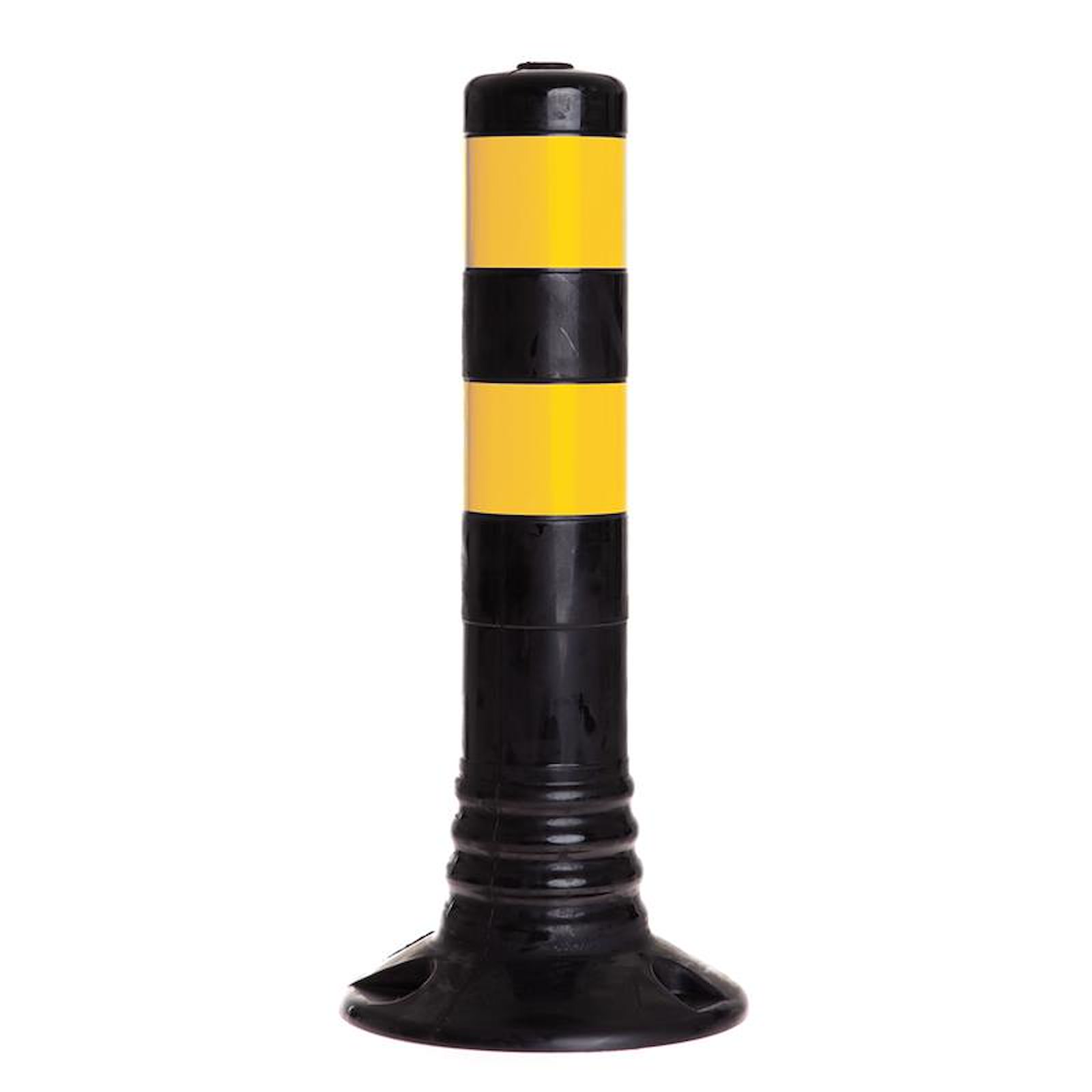 Leitpoller Flexipfosten, schwarz-gelb, 80 mm Durchmesser