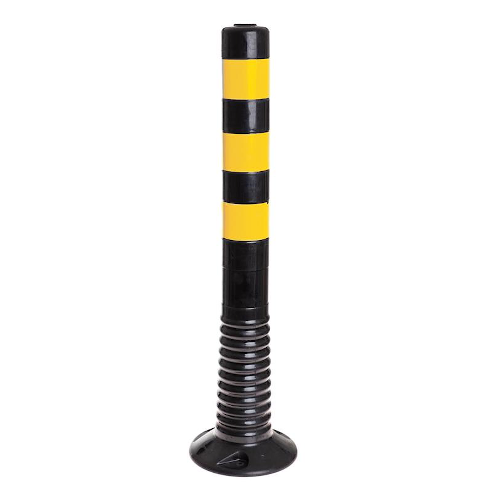 Leitpoller Flexipfosten, schwarz-gelb, 80 mm Durchmesser
