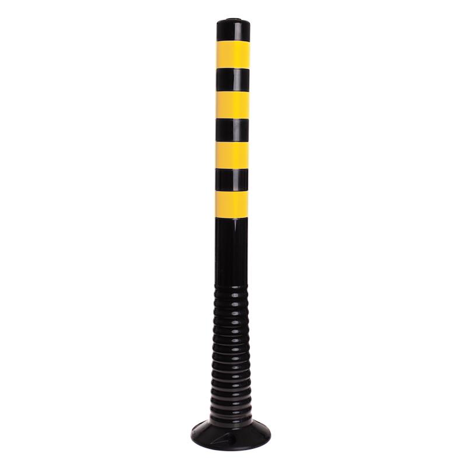 Leitpoller Flexipfosten, schwarz-gelb, 80 mm Durchmesser