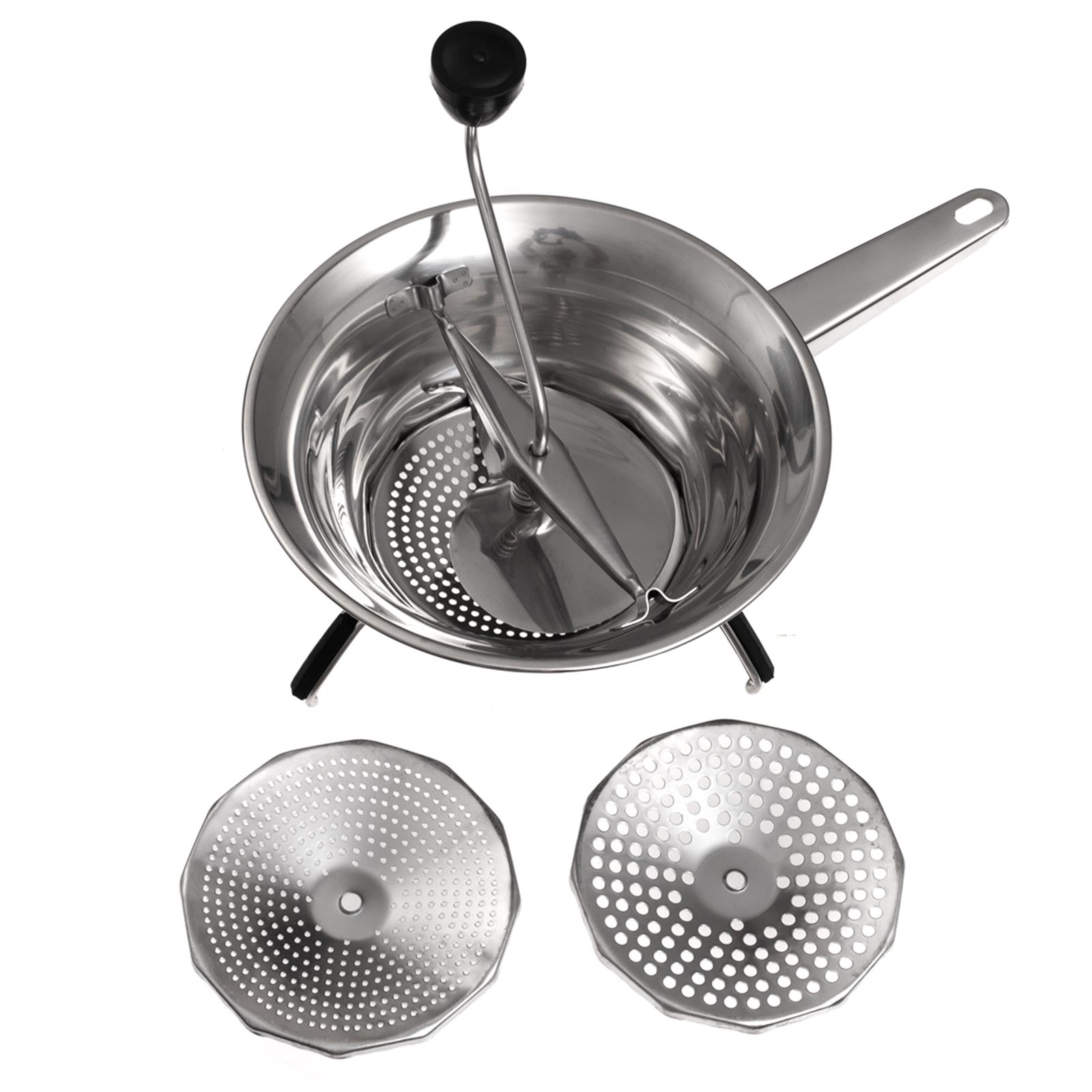 Passiersieb mit 3 Siebeinsätzen & Kurbel, 24 cm