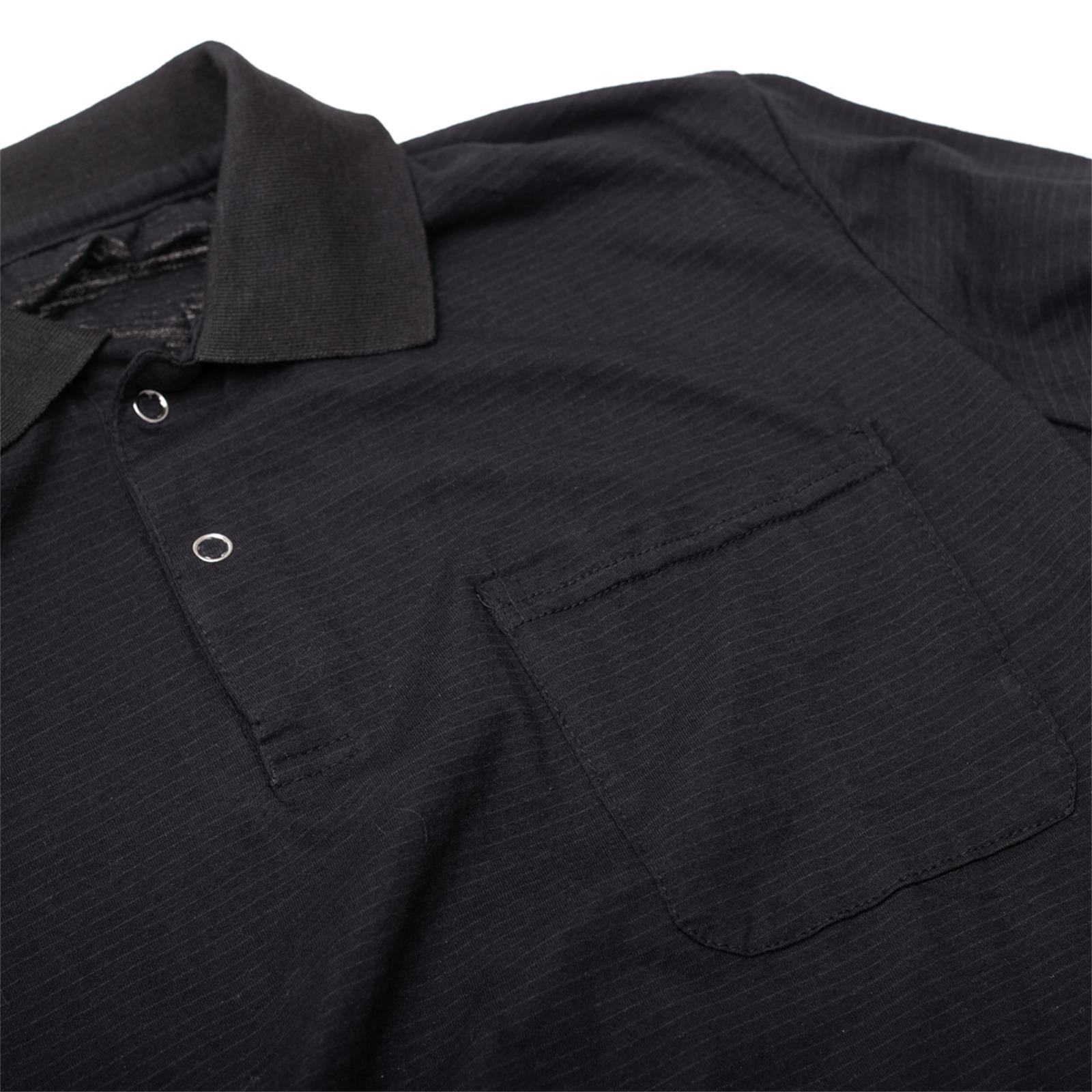 ESD Polo Shirt, Schwarz, V-Ausschnitt, Brusttasche