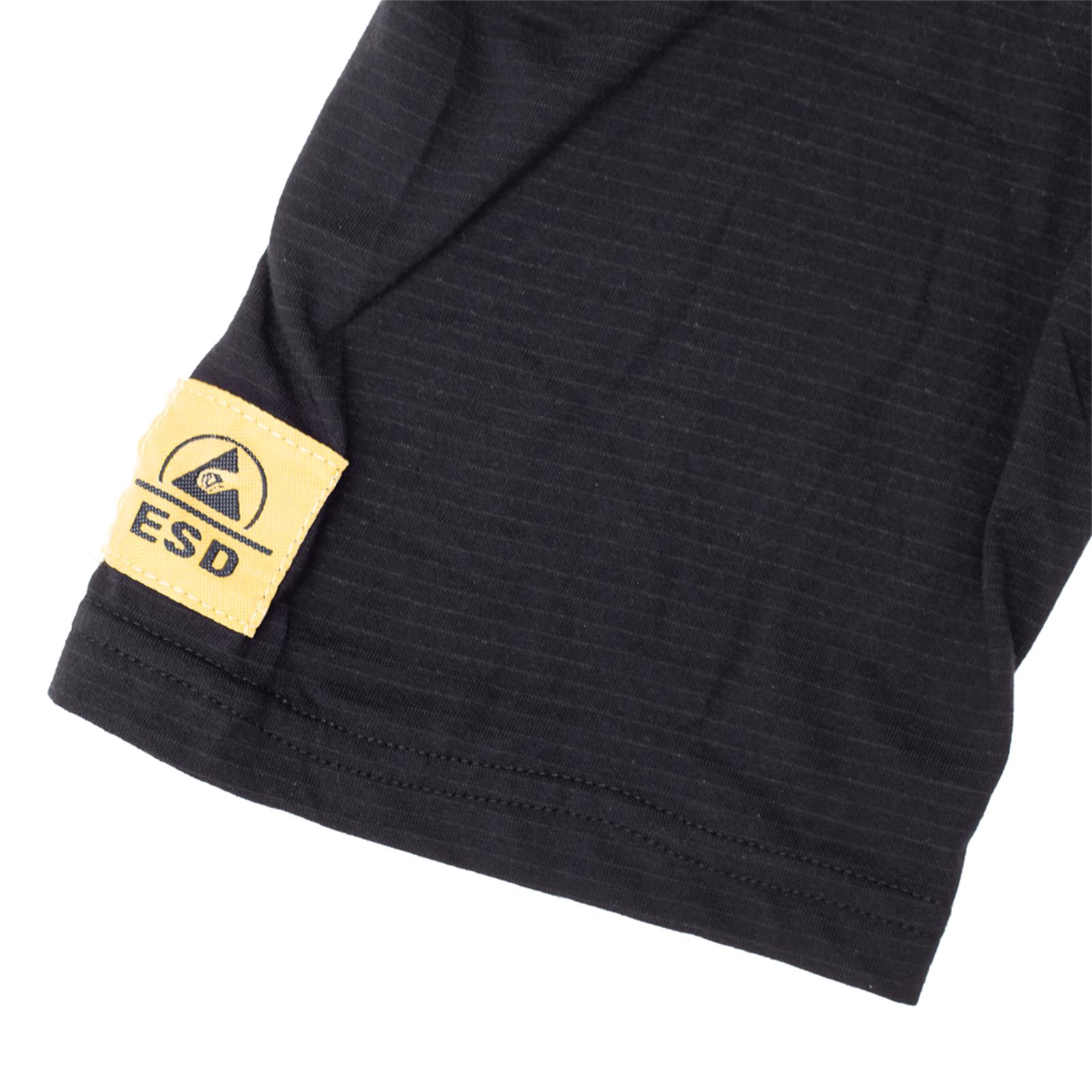 ESD Polo Shirt, Schwarz, V-Ausschnitt, Symbol