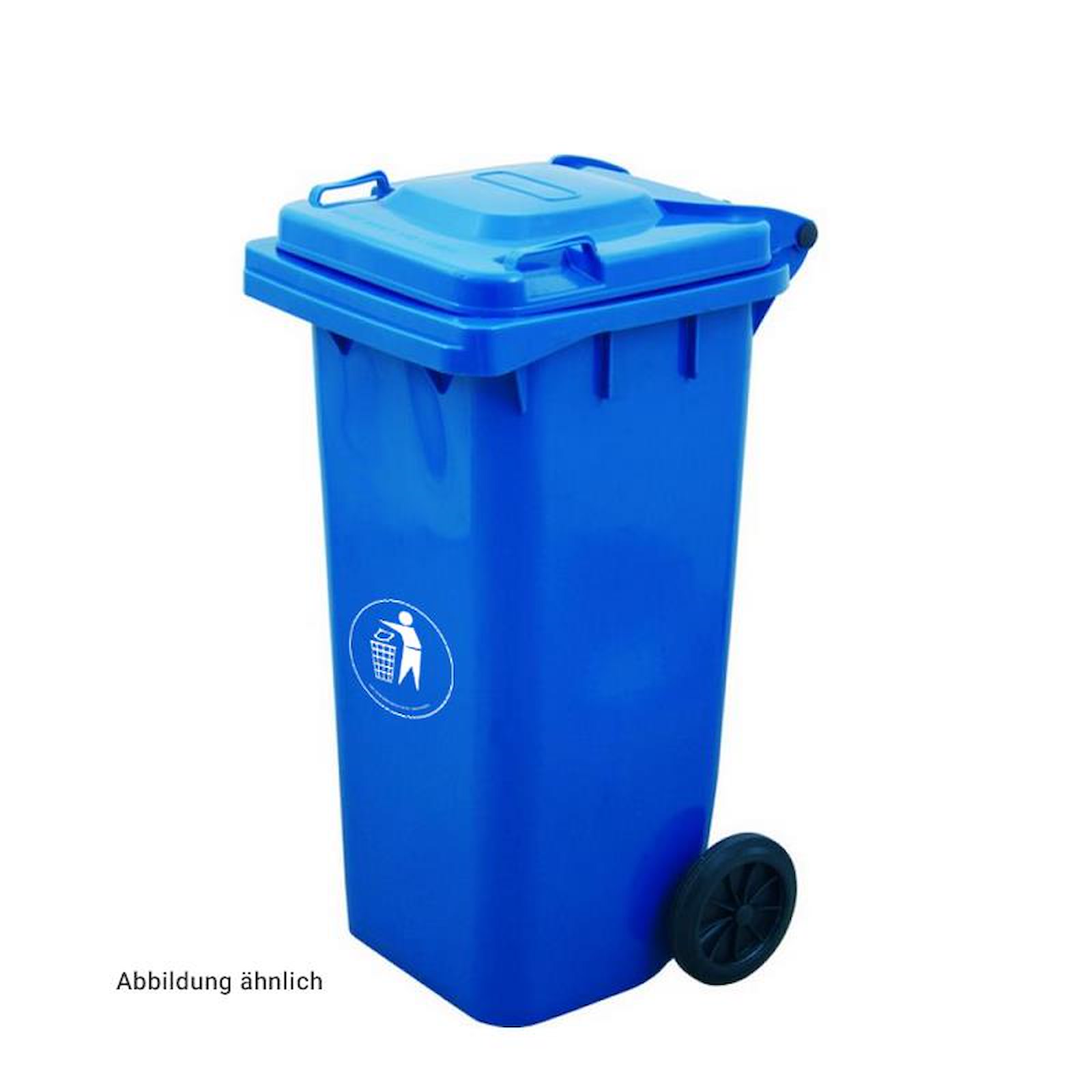 Mülltonne mit Rädern, Blau