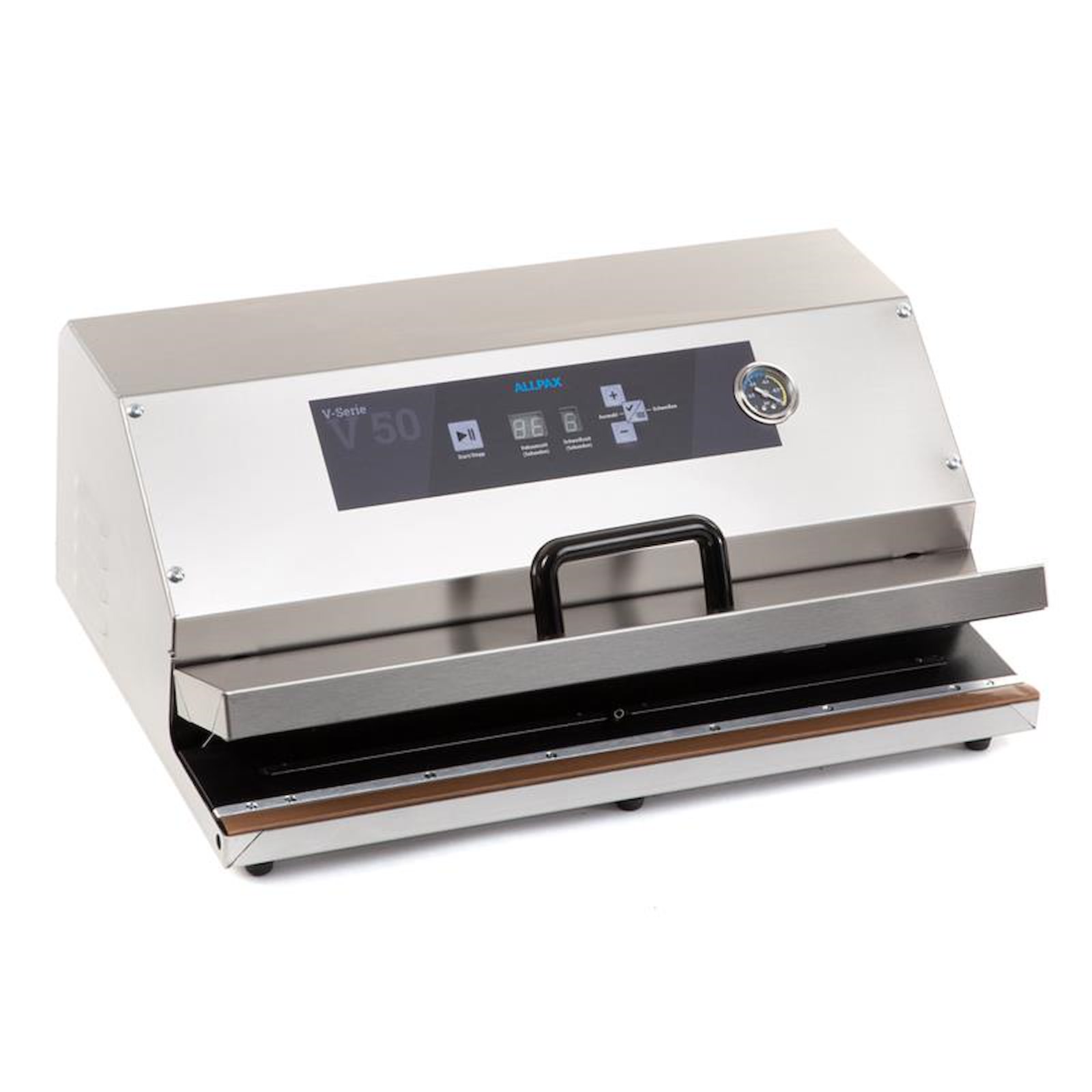 Verpackungsmaschine V 50 geöffnet