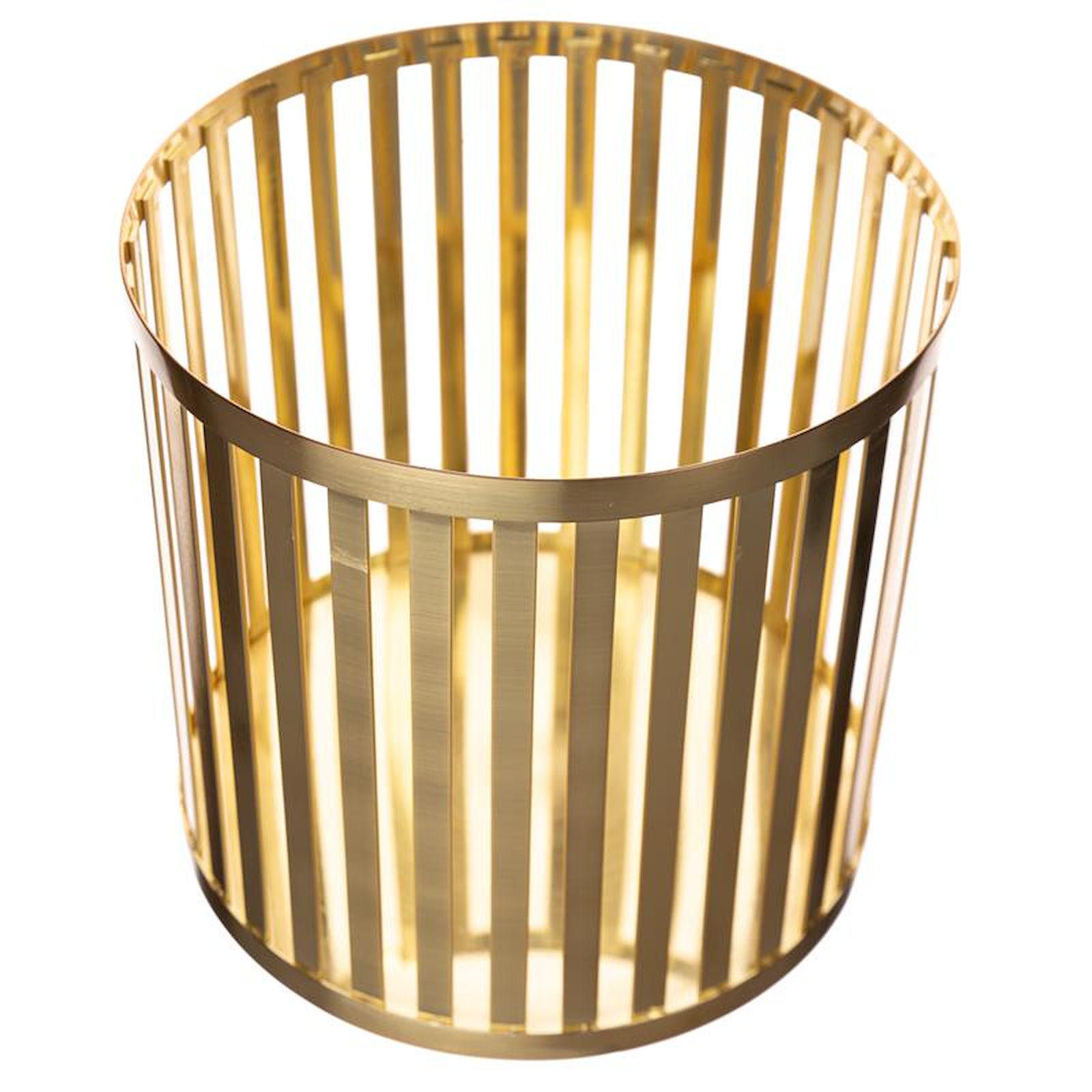 Korb/Ständer aus  Metall, gold brushed