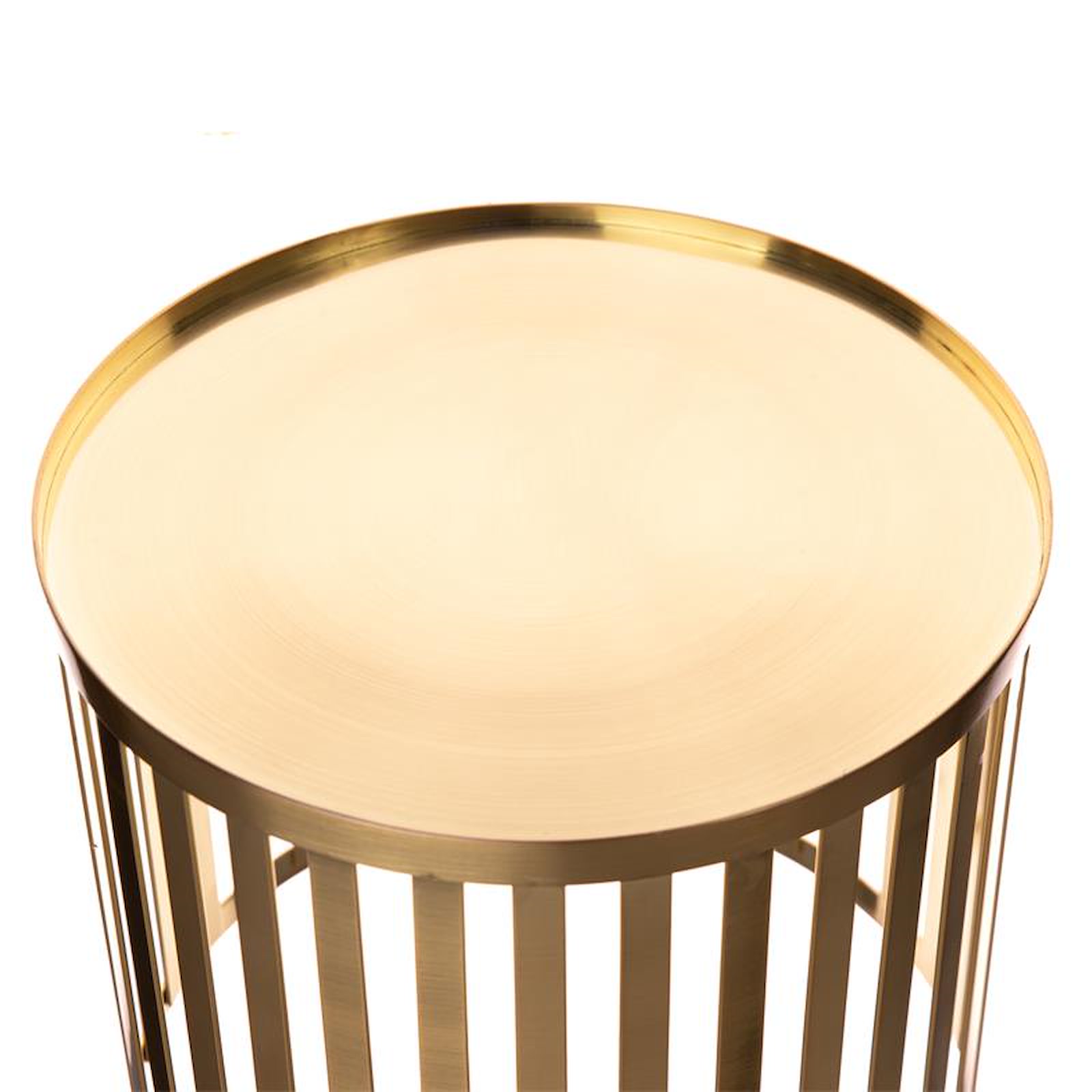 Korb/Ständer aus  Metall, gold brushed