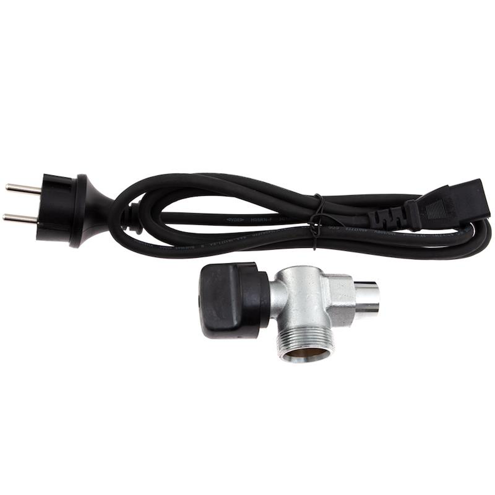 Stecker und Auslaufhahn