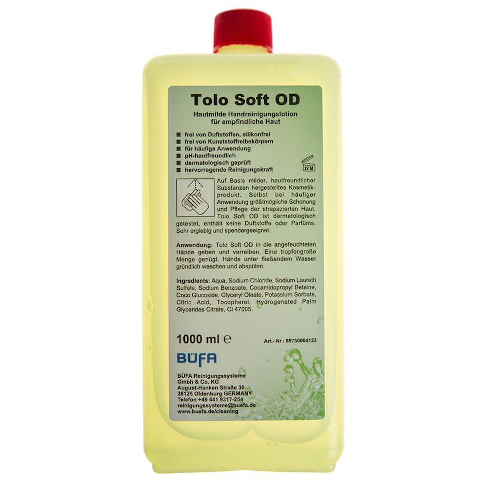 Etikett Flüssige Handseife Tolo-Soft