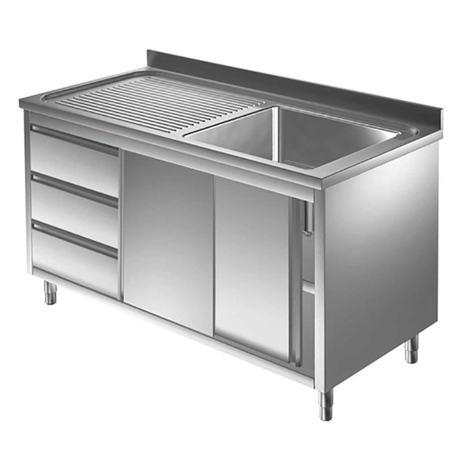 Spültisch mit Schubladen