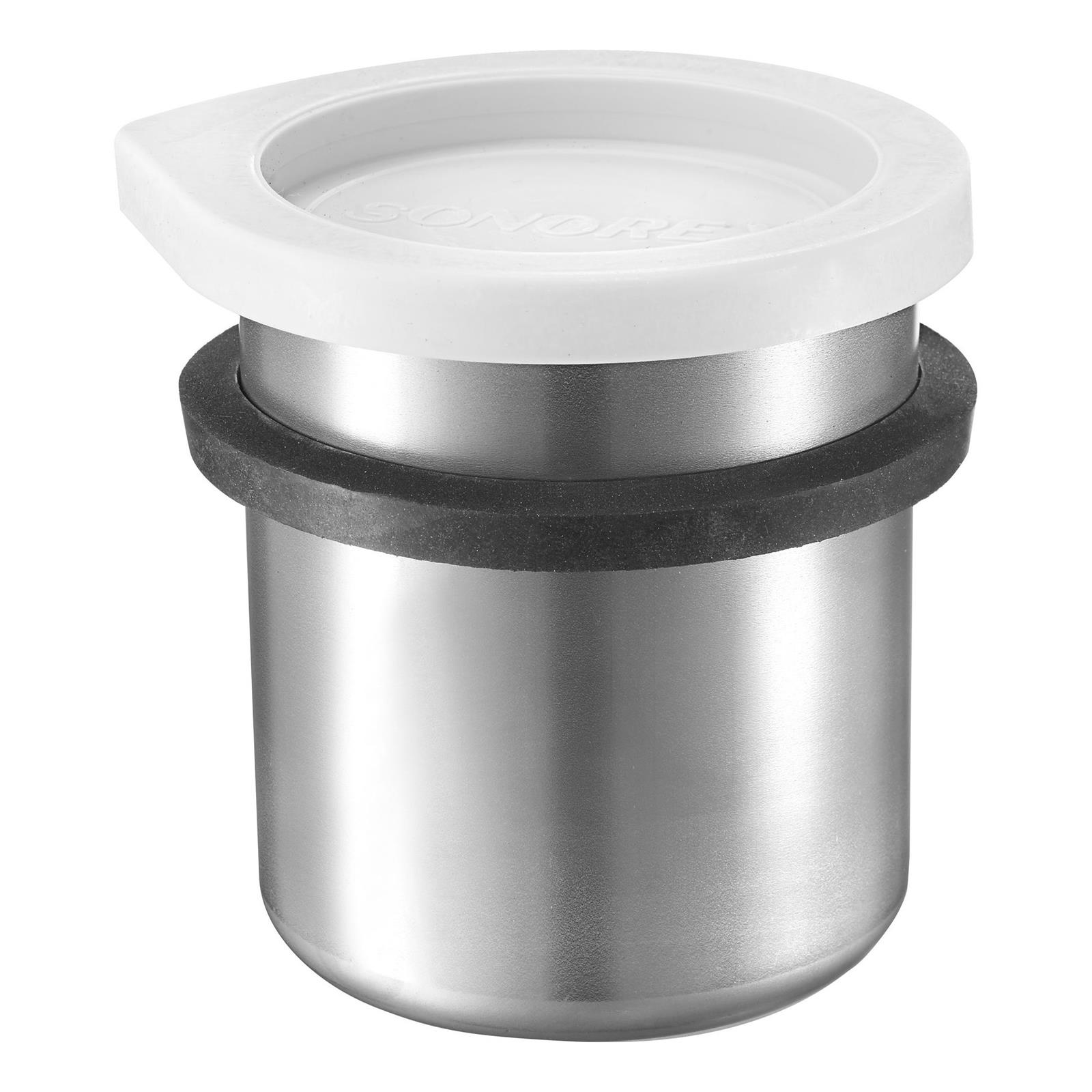 Edelstahl-Einsatzbecher mit Deckel & Gummiring