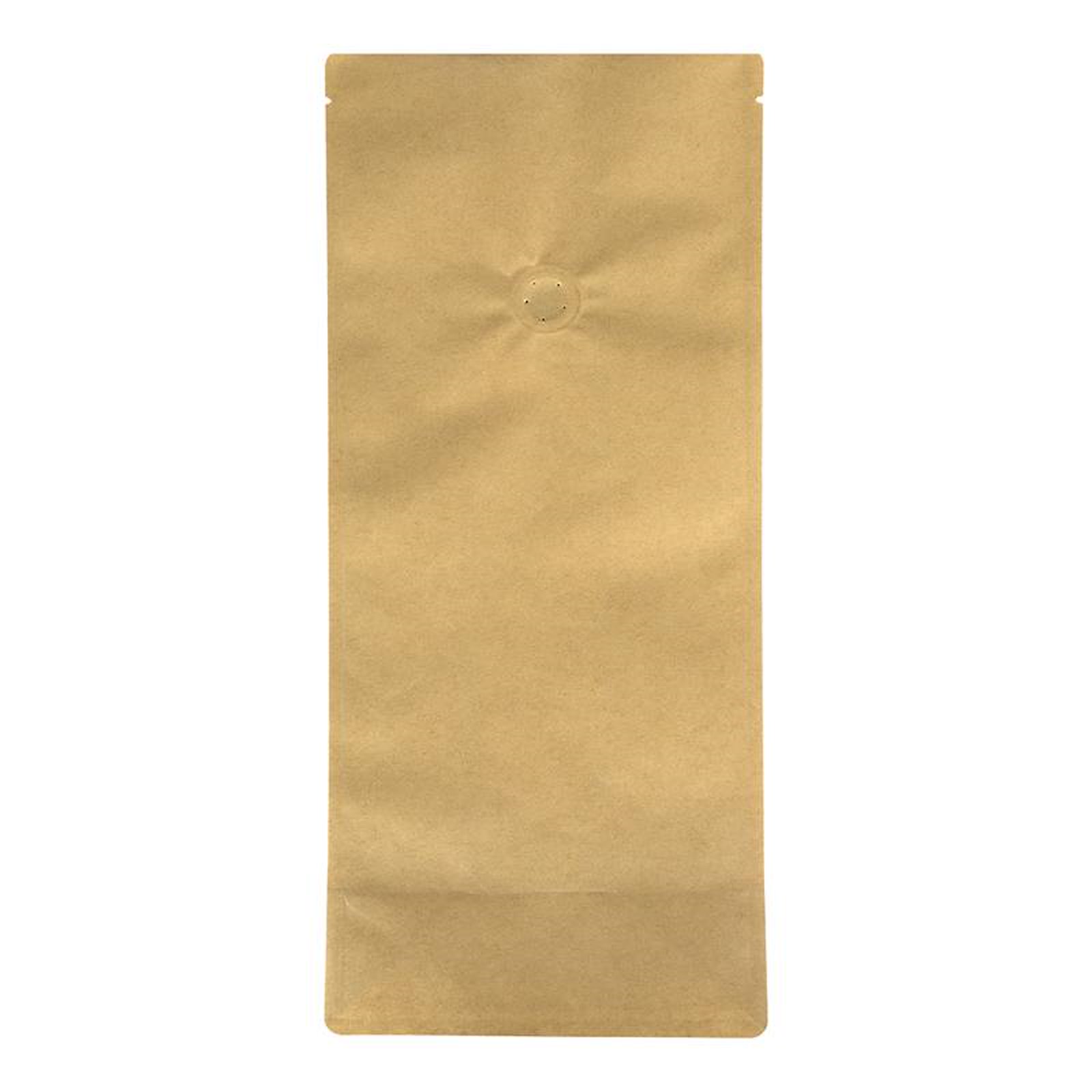 Blockbodenbeutel Papier mit Seitenfalte und Luftventil