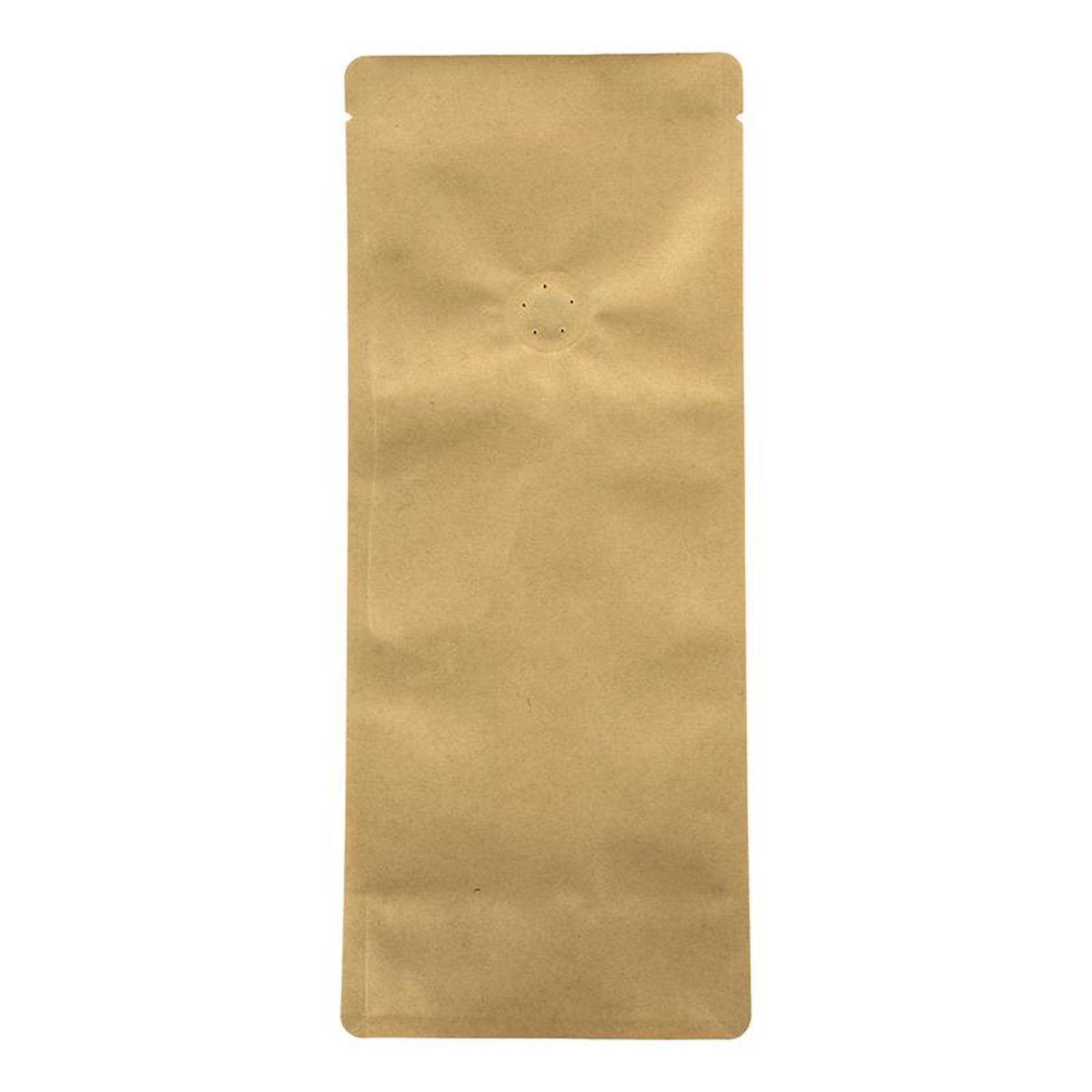 Blockbodenbeutel Papier mit Seitenfalte und Luftventil
