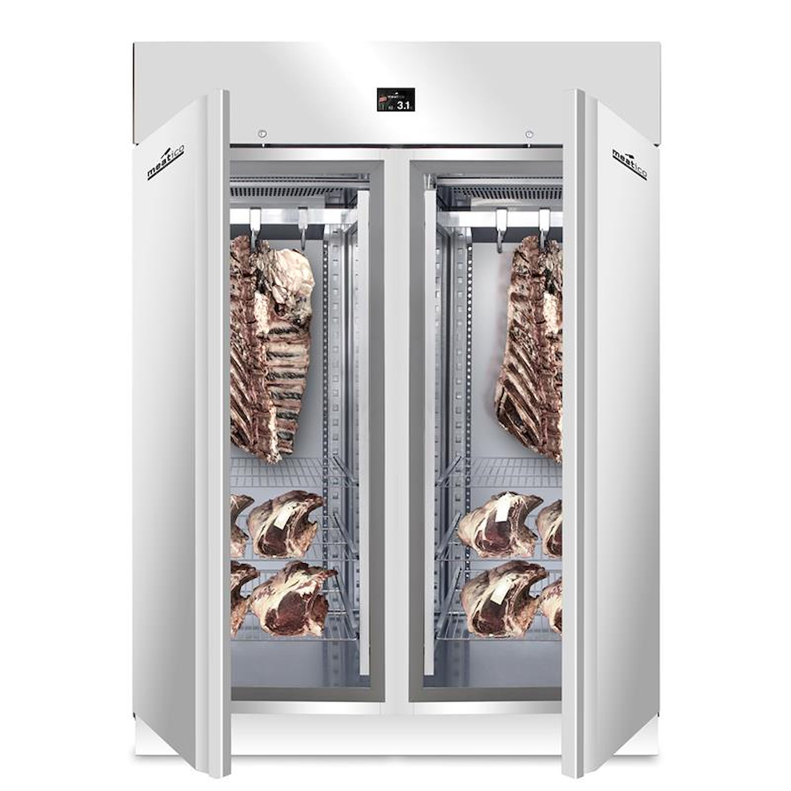Fleischreifeschrank geöffnet Muster