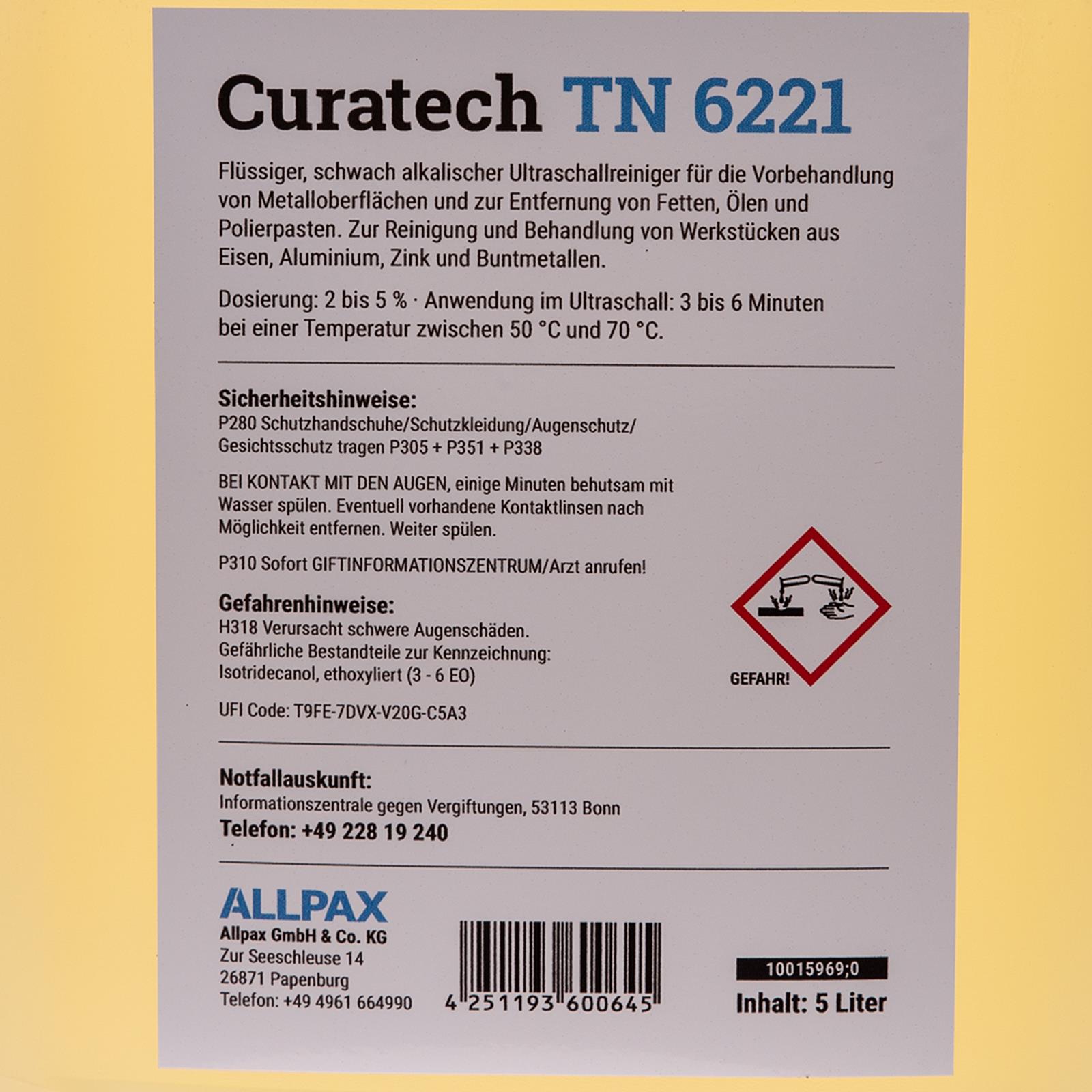 Allpax Curatech TN 6221 - 5 Liter