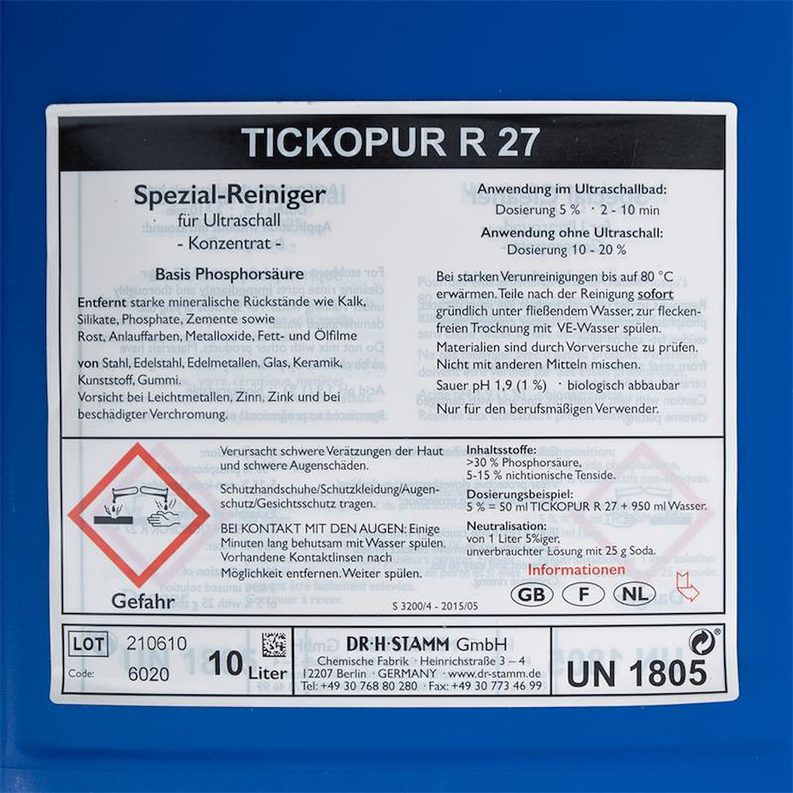 TICKOPUR R 27 Etikett