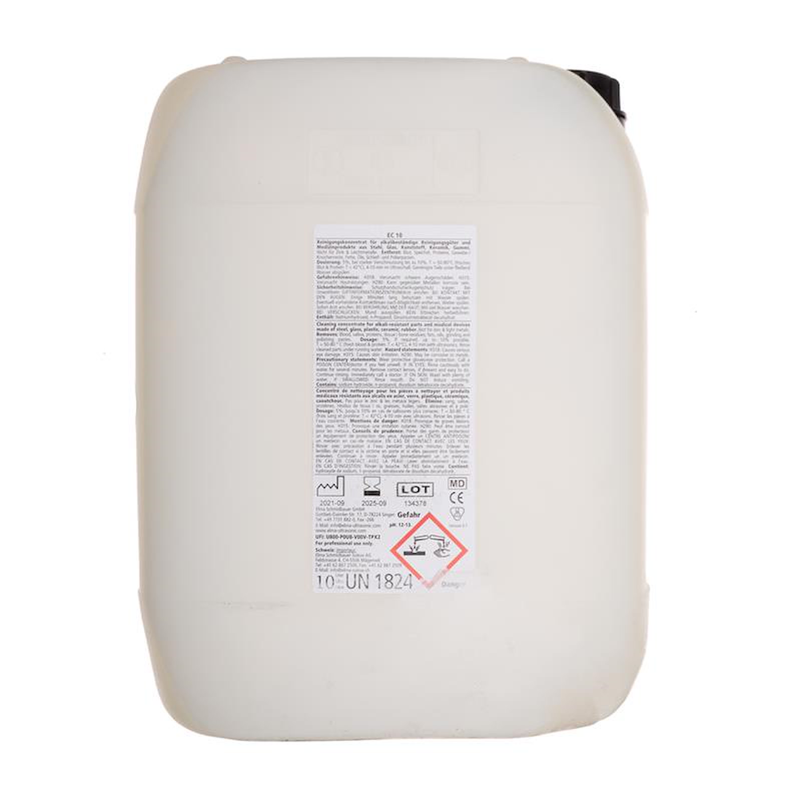 elma clean 10 Etikett Rückseite