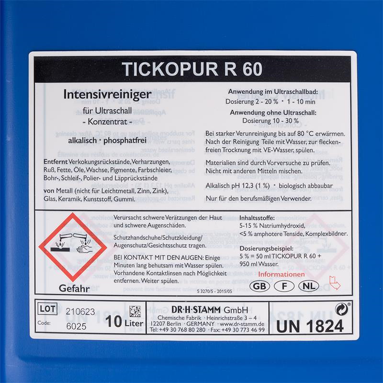 TICKOPUR R 60 Etikett