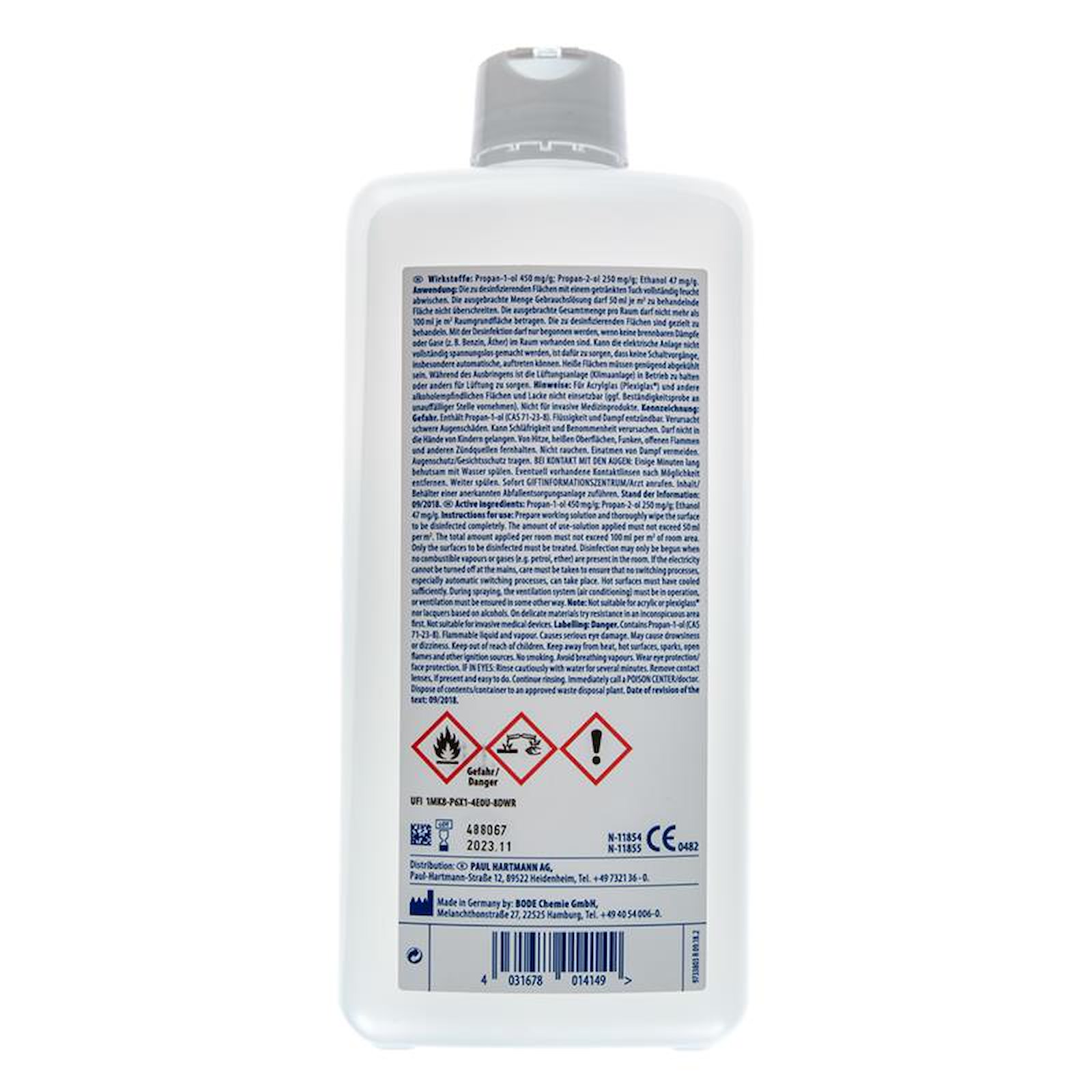Bacillol Etikett Rückseite