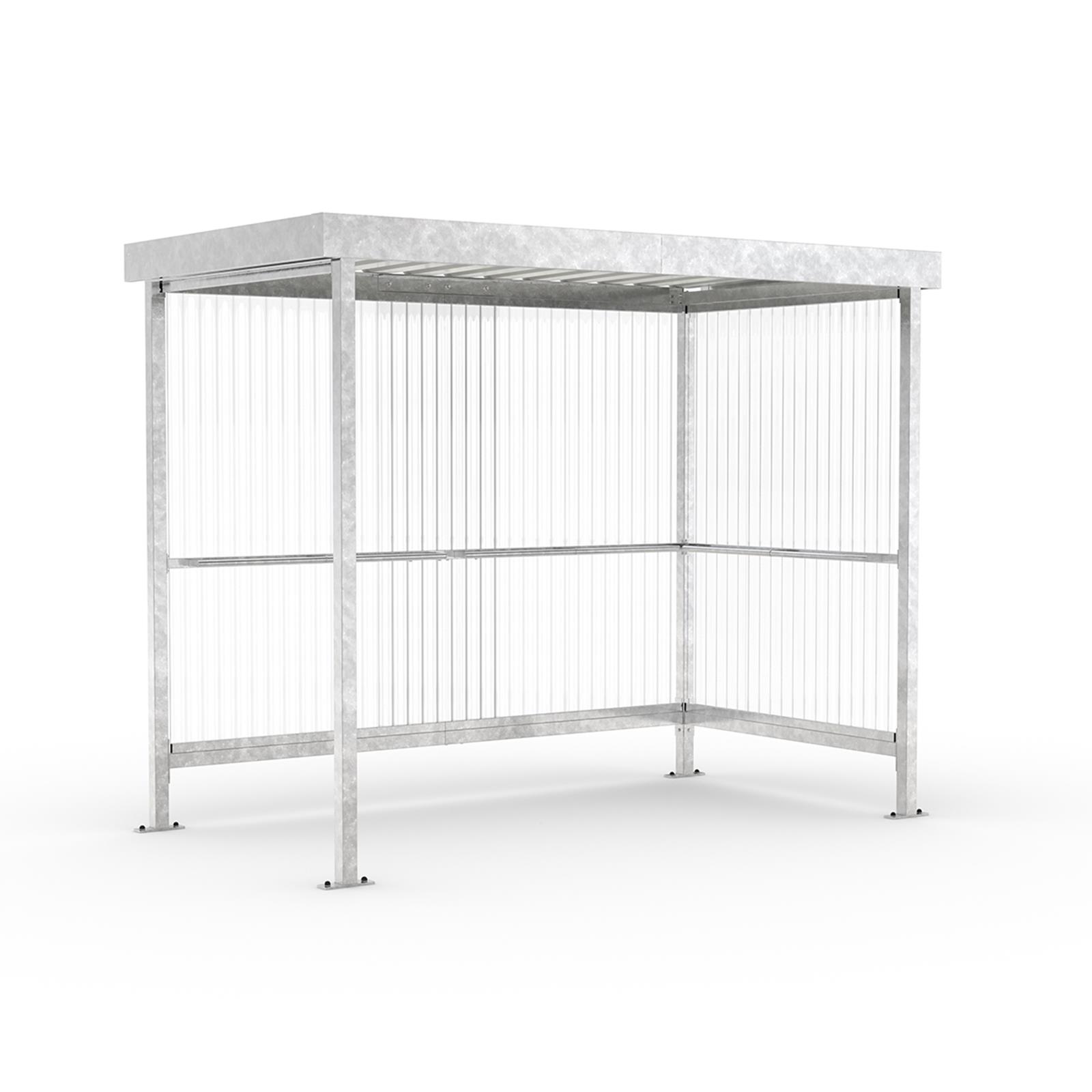 Raucherunterstand / Wartehalle Maxi 2,96 x 1,58 x 2,36 m