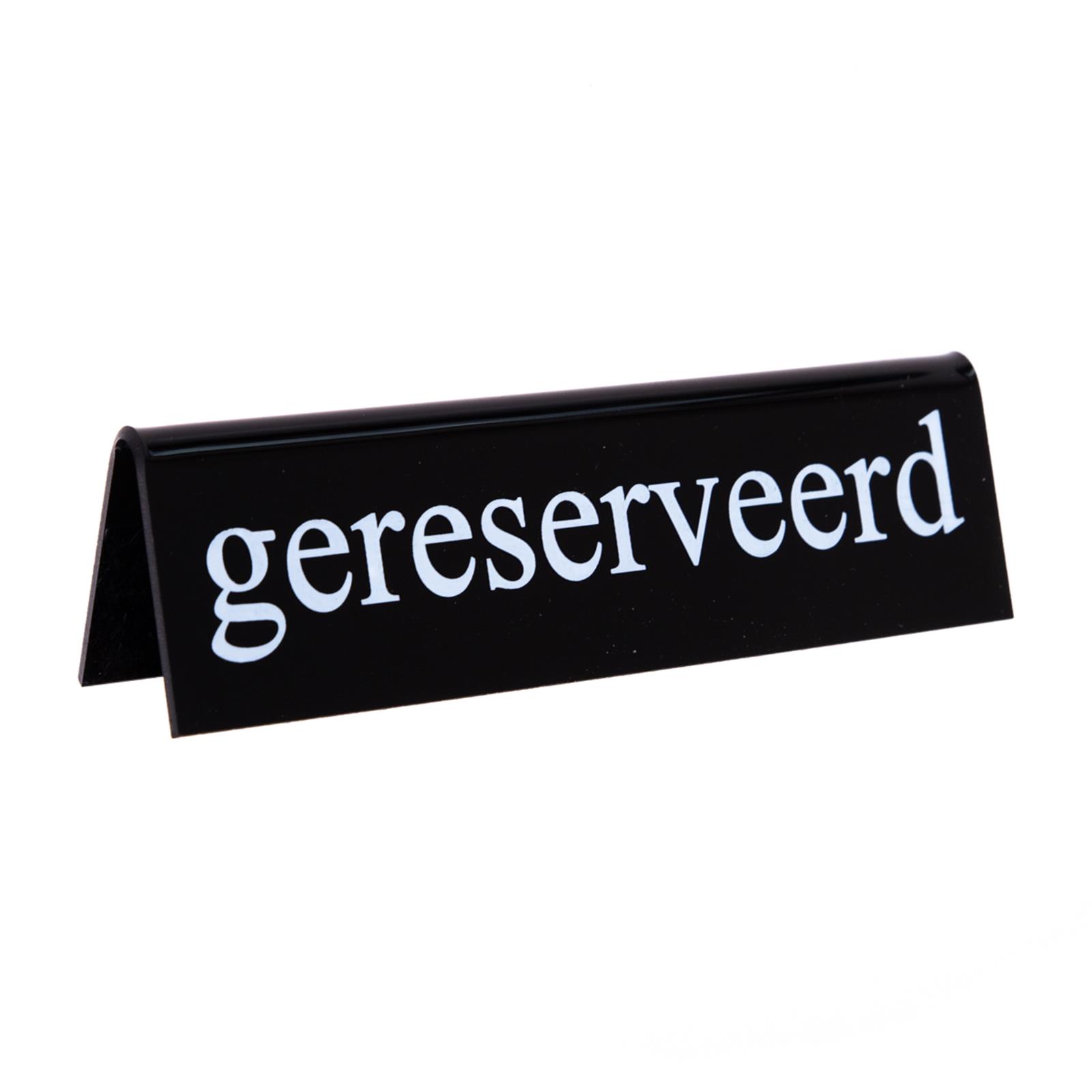 Tischschild gereserveerd