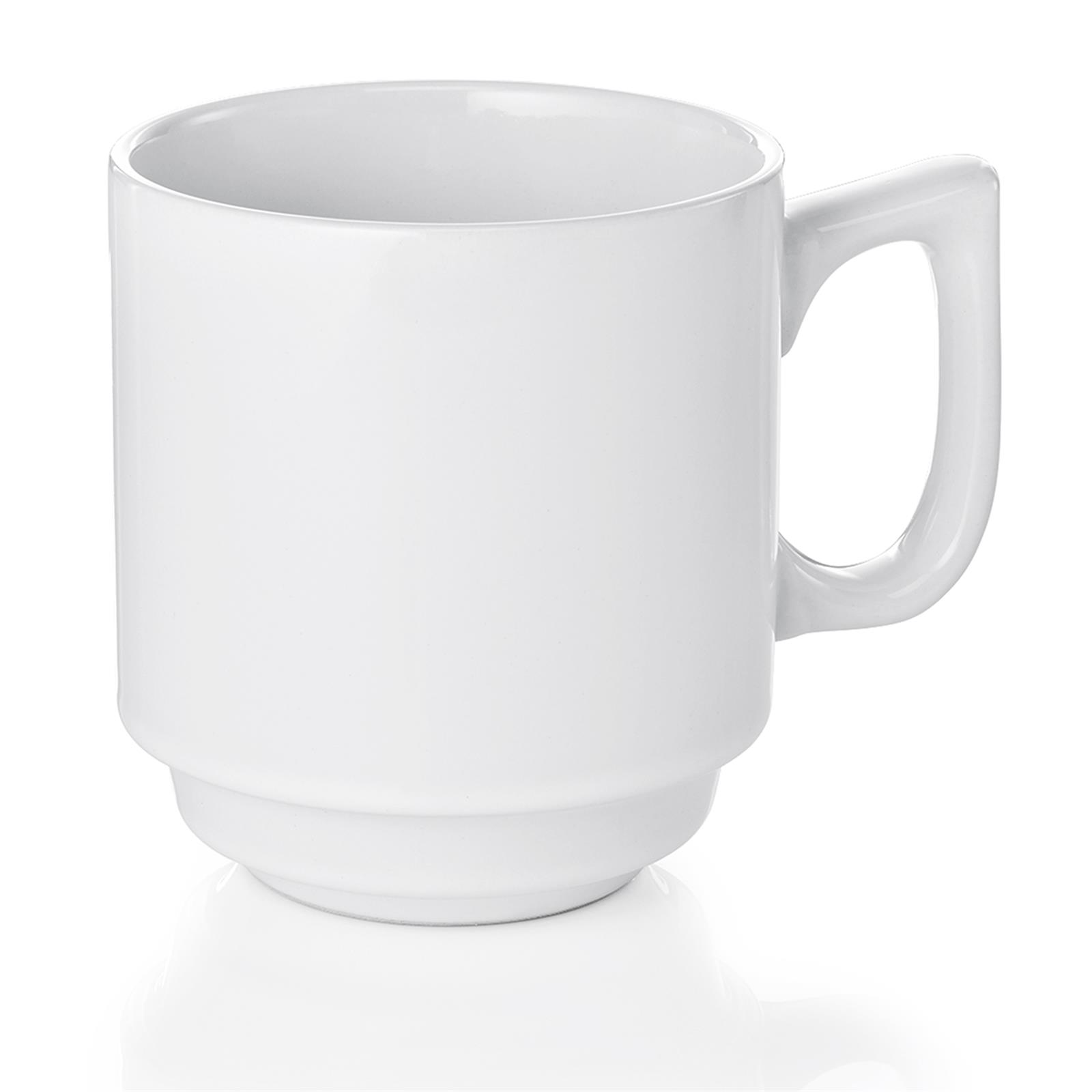 Porzellanbecher 250 ml weiß, 6er Set