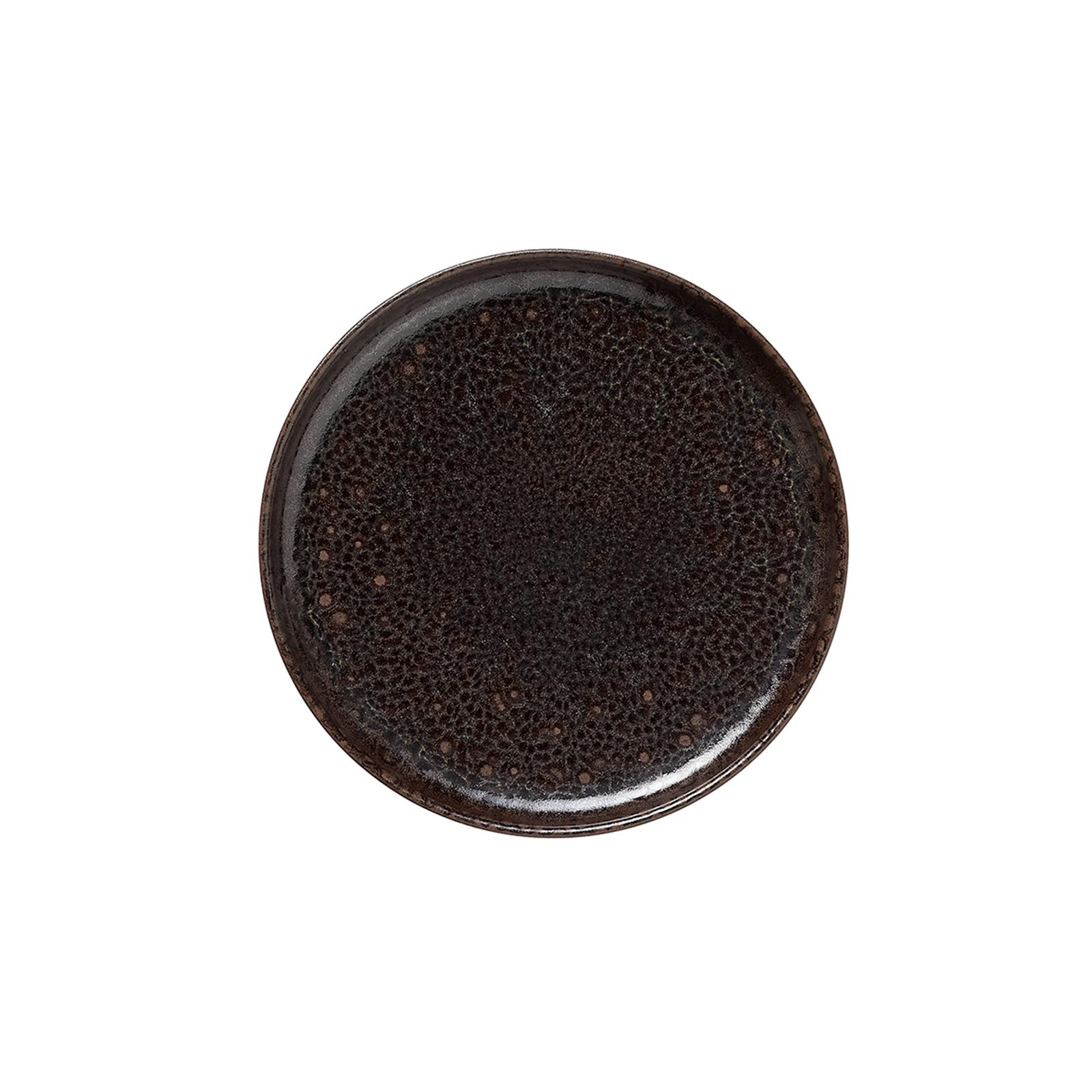 Teller flach Metallic Brown