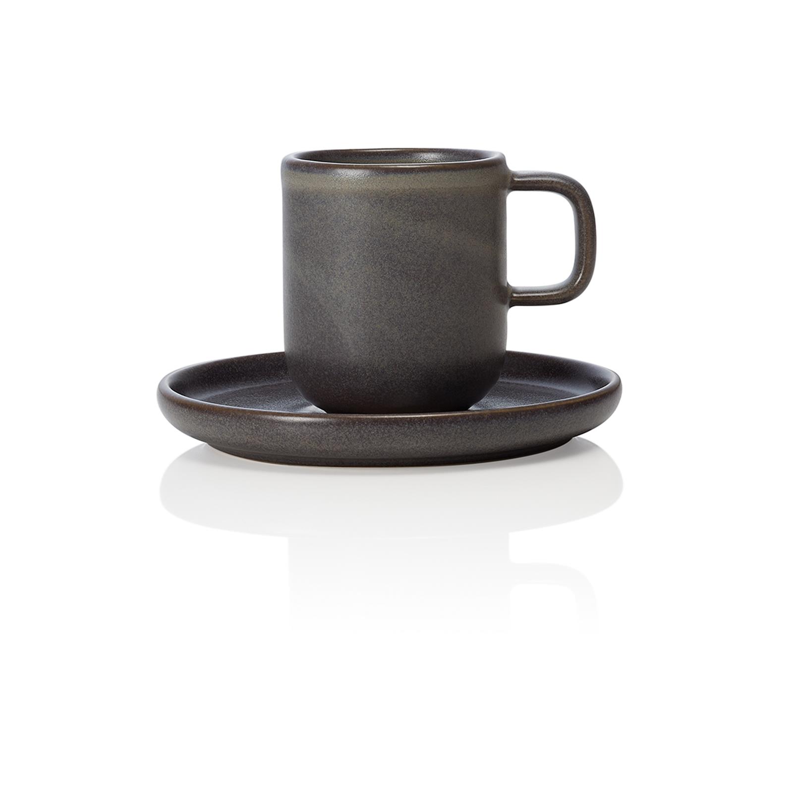 Ober- und Untertasse Stone Grey