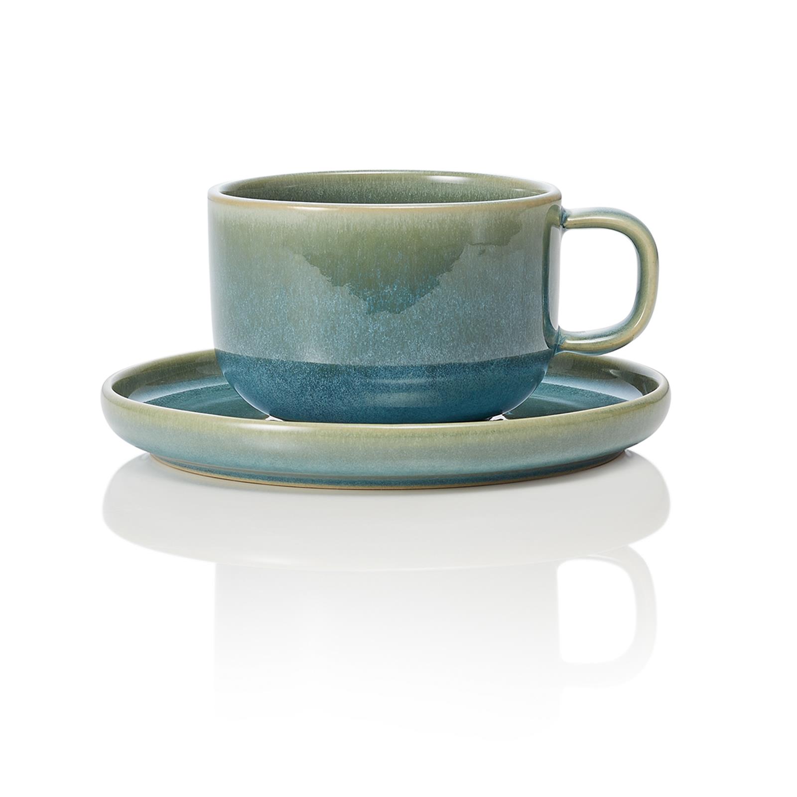 Ober- und Untertasse Myrtle Green