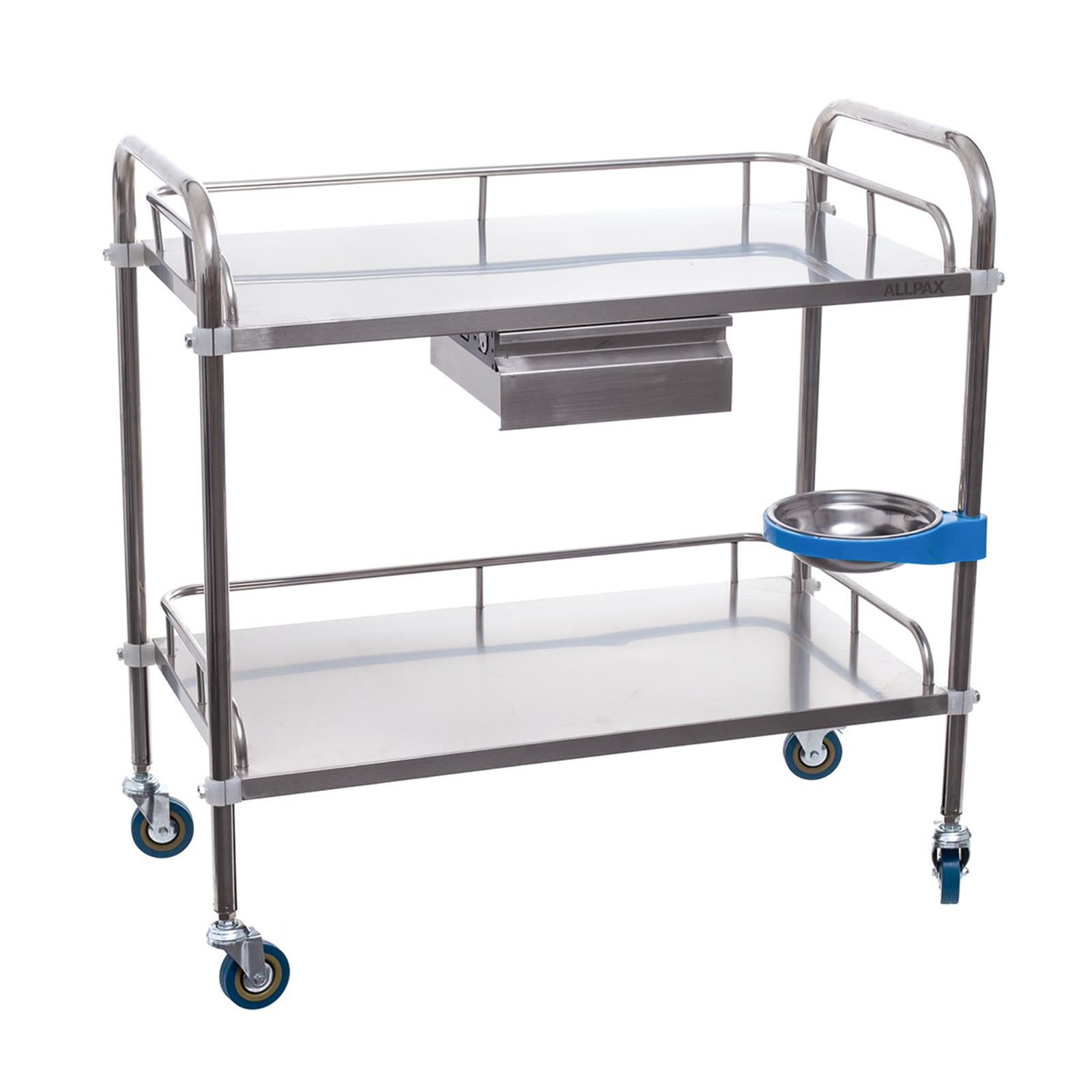 Laborwagen mit 2 Ablagen und  Schublade 80 x 48 x 86 cm