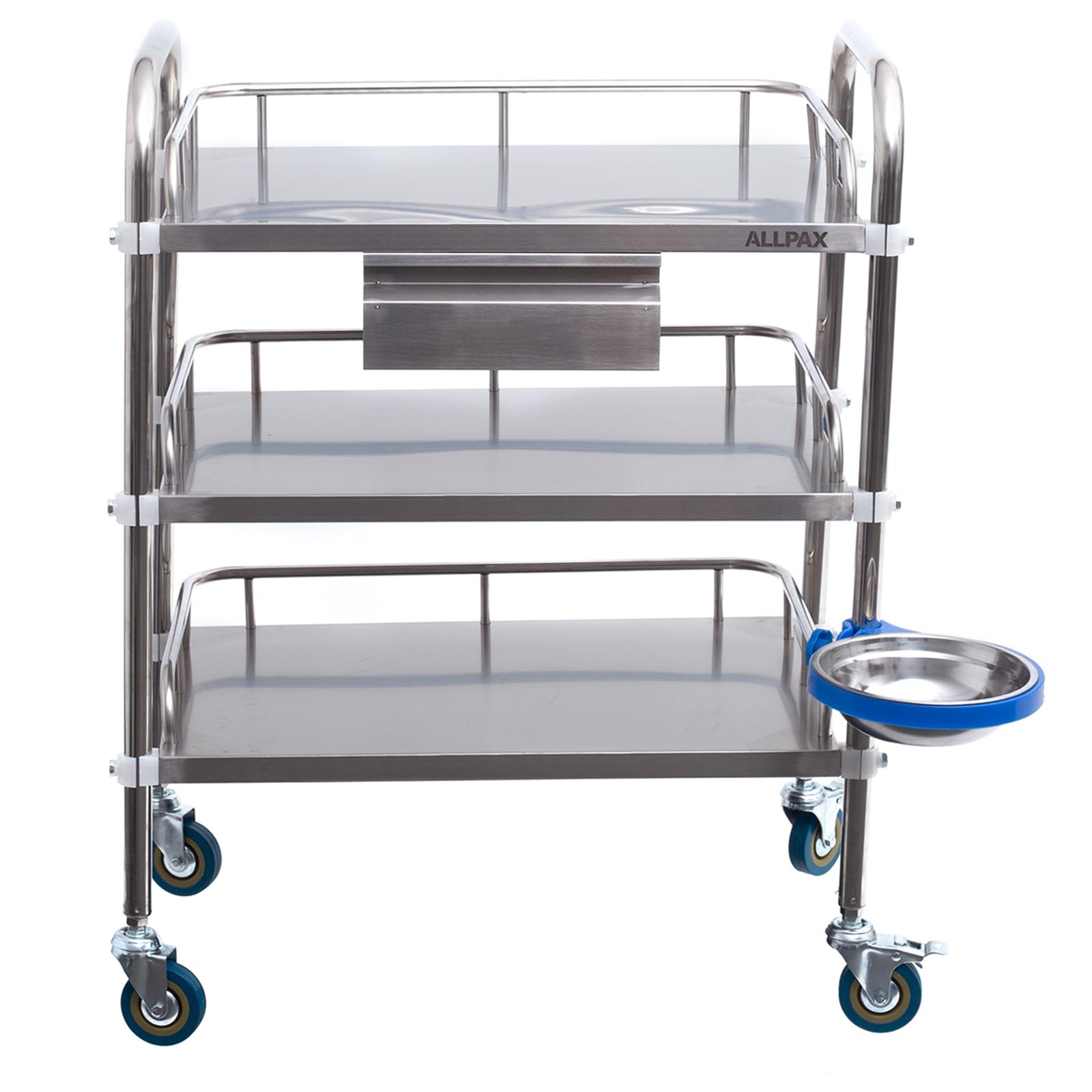 Laborwagen mit 3 Ablagen und Schublade 60 x 40 x 86 cm