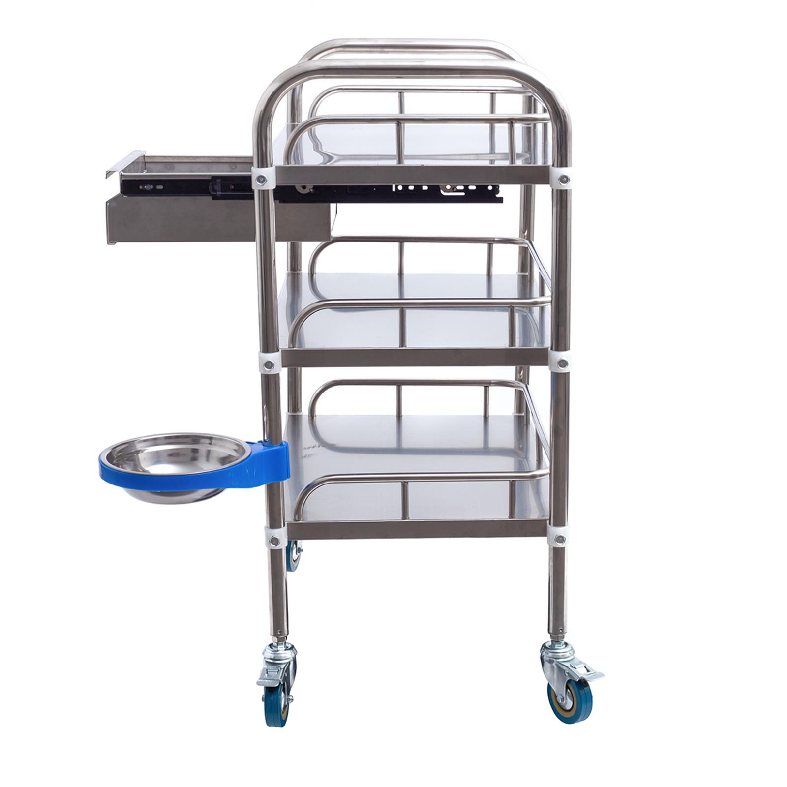 Laborwagen mit 3 Ablagen und Schublade 60 x 40 x 86 cm