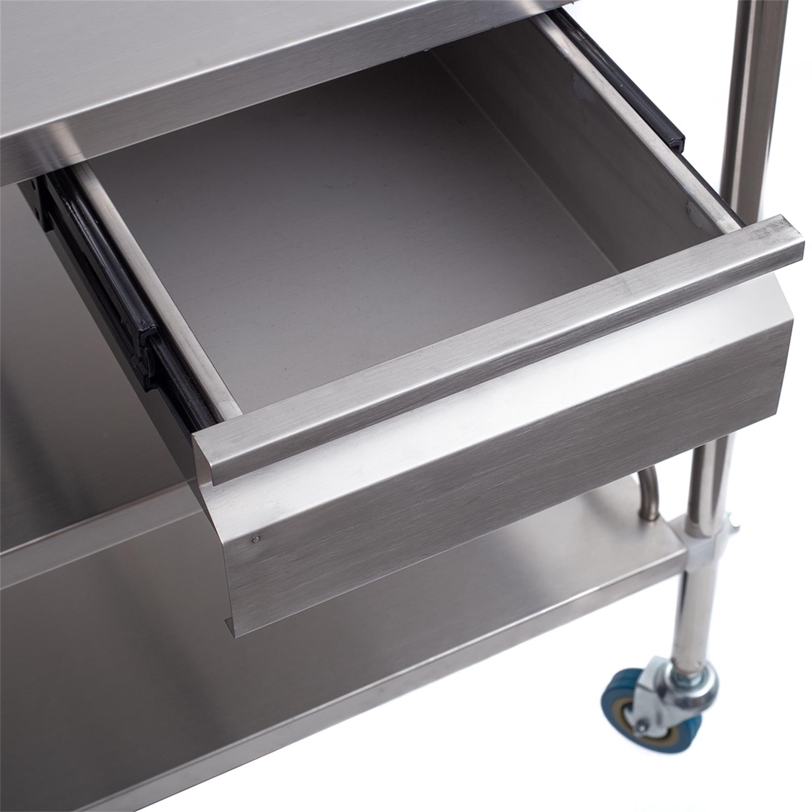 Laborwagen mit 3 Ablagen und 2 Schubladen 80 x 48 x 86 cm