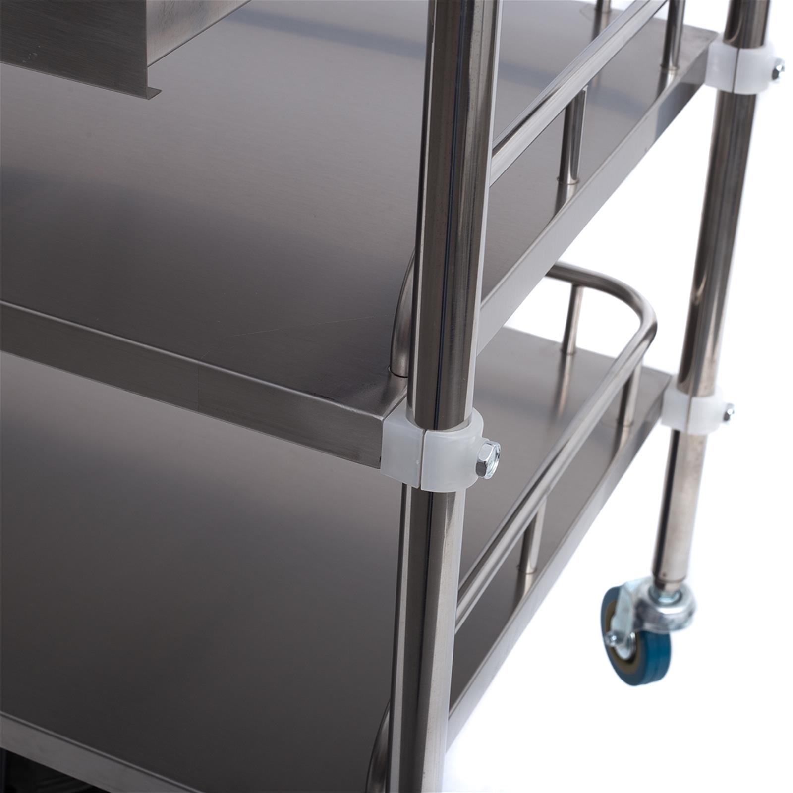 Laborwagen mit 3 Ablagen und 2 Schubladen 80 x 48 x 86 cm