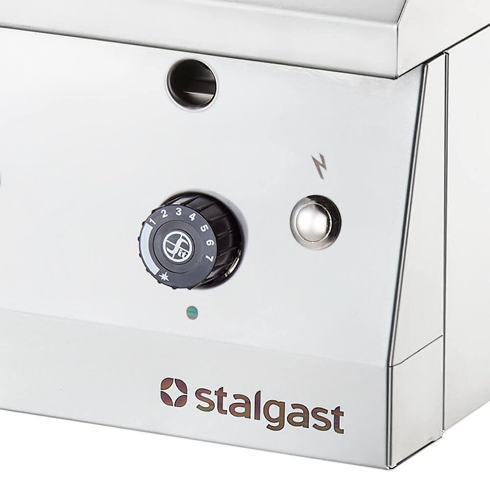 Gas-Griddleplatte verchromt Tischgerät glatt oder gerillt