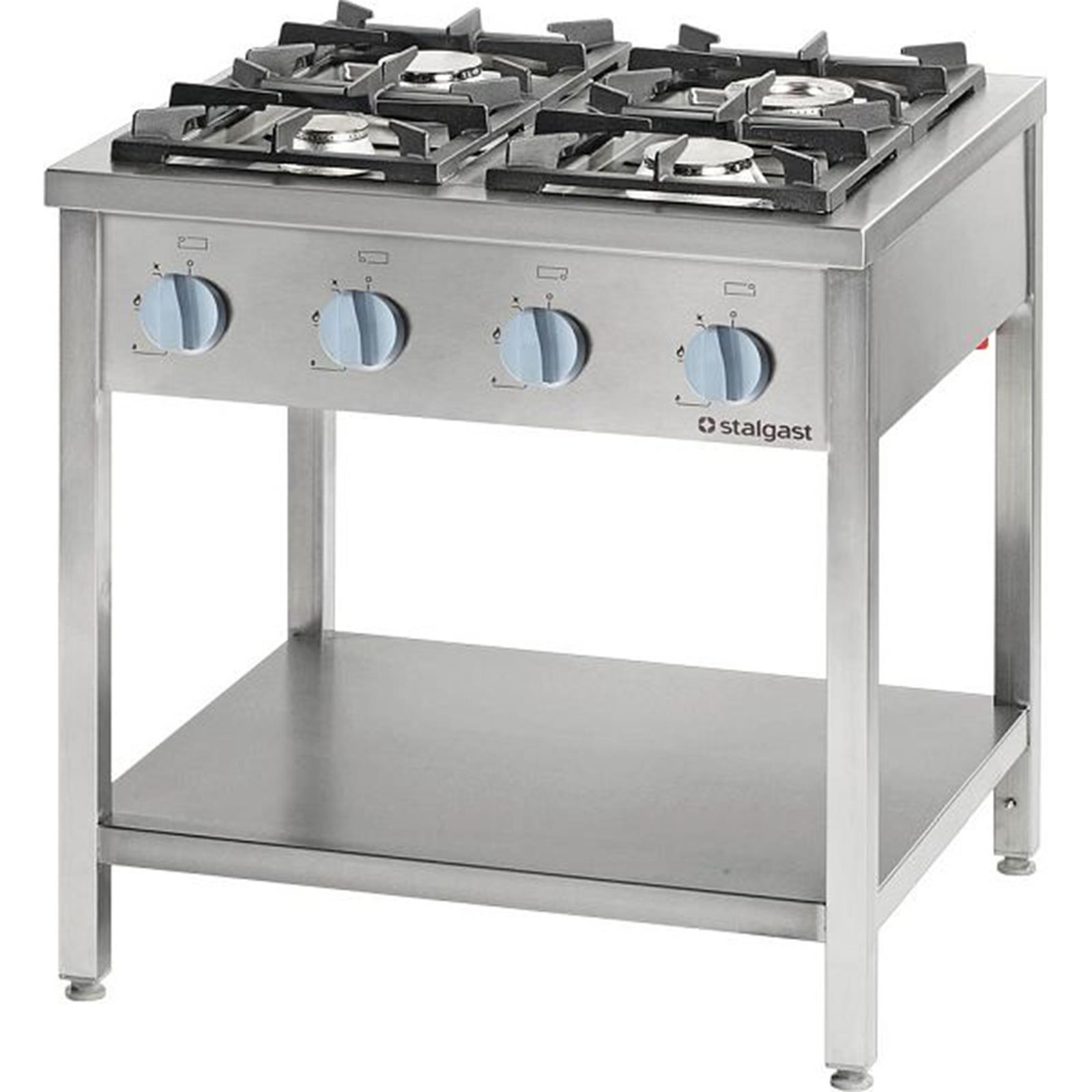 Gasherd Serie 700 mit 4 / 6 Brennern, 800 / 1200 mm Breite