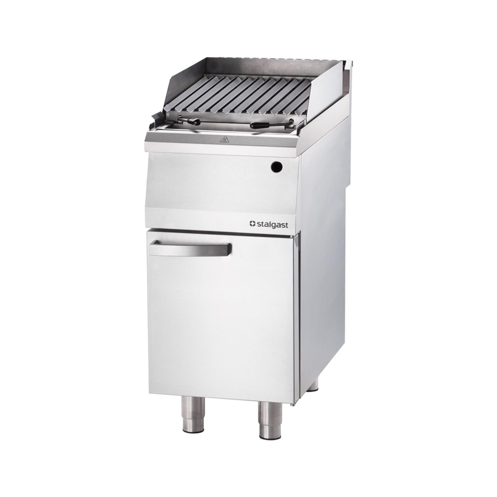 Gas-Lavastein-Grill mit S-Rost, Serie 700 ND 400 oder 800 mm Breite