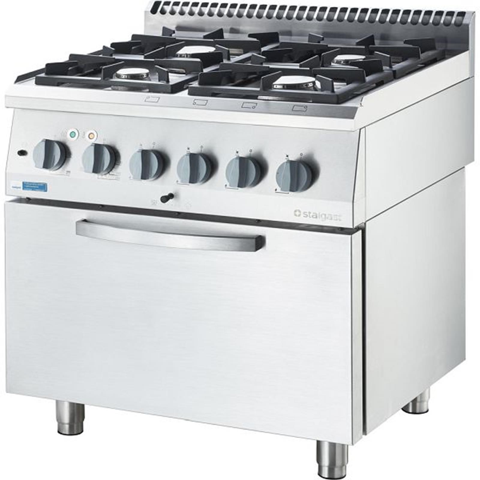 Gasherd Basic 4-Brenner mit Elektro-Hei&szlig;luftofen &ndash; Serie 700 ND