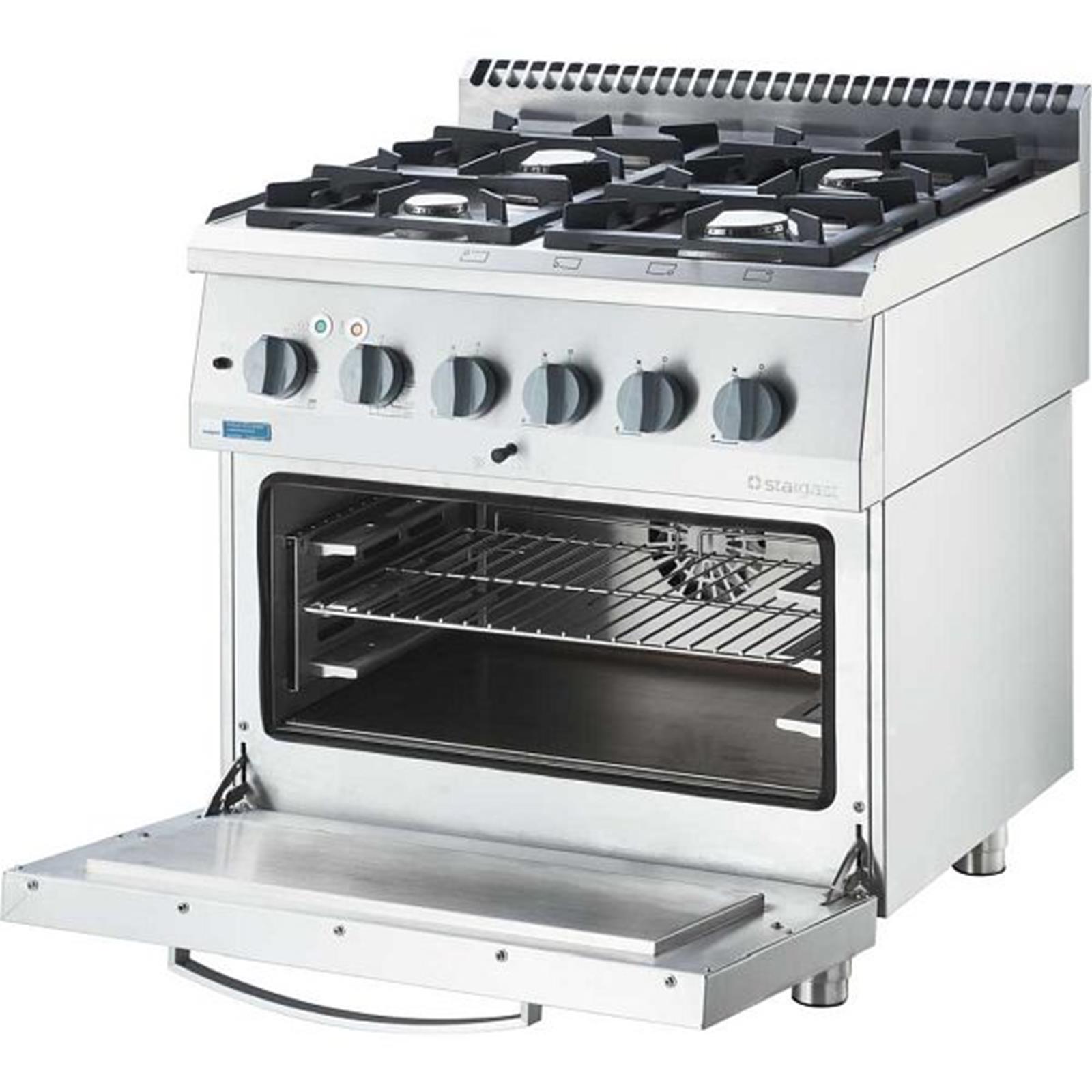 Gasherd Basic 4-Brenner mit Elektro-Hei&szlig;luftofen &ndash; Serie 700 ND