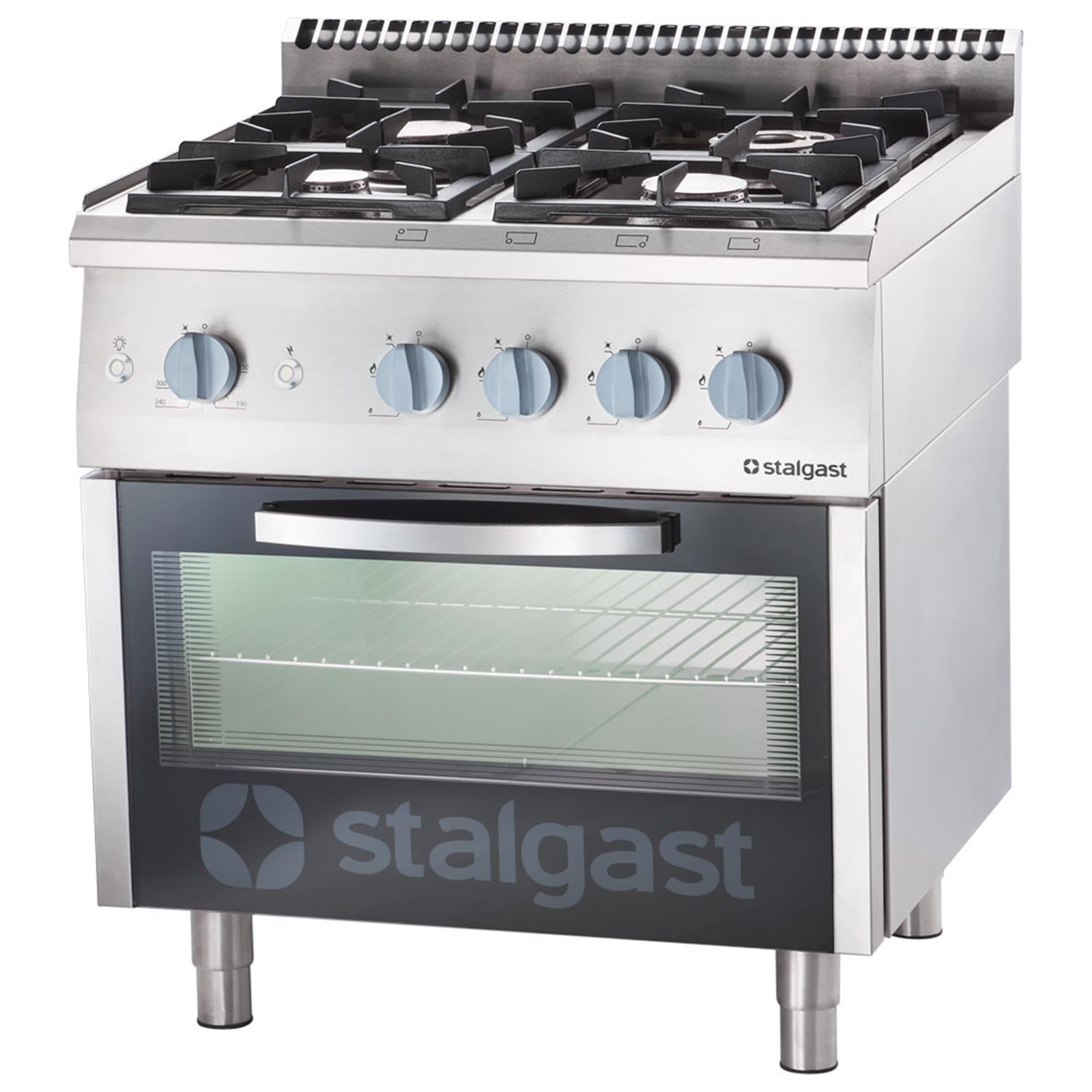 Gasherd 4 Brenner mit Gasbackofen GN 2/1 &ndash; Serie 700 ND