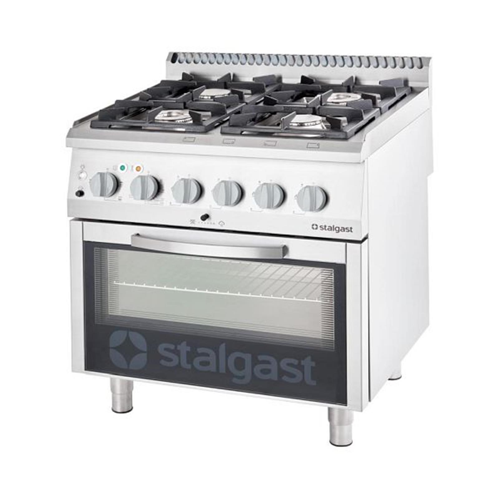 Gasherd 4 Brenner mit Elektro-Umluft-Backofen GN 1/1 &ndash; Serie 700 ND