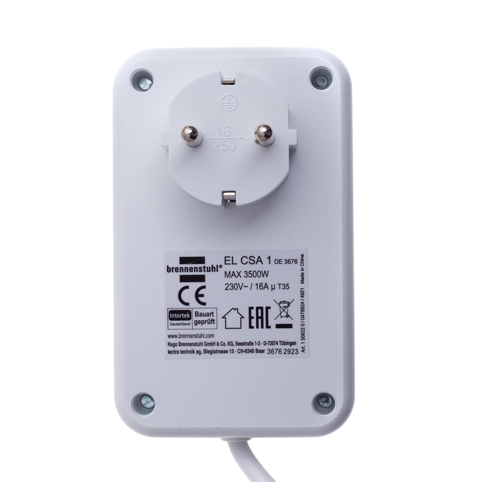 Steckdosenadapter Rückansicht